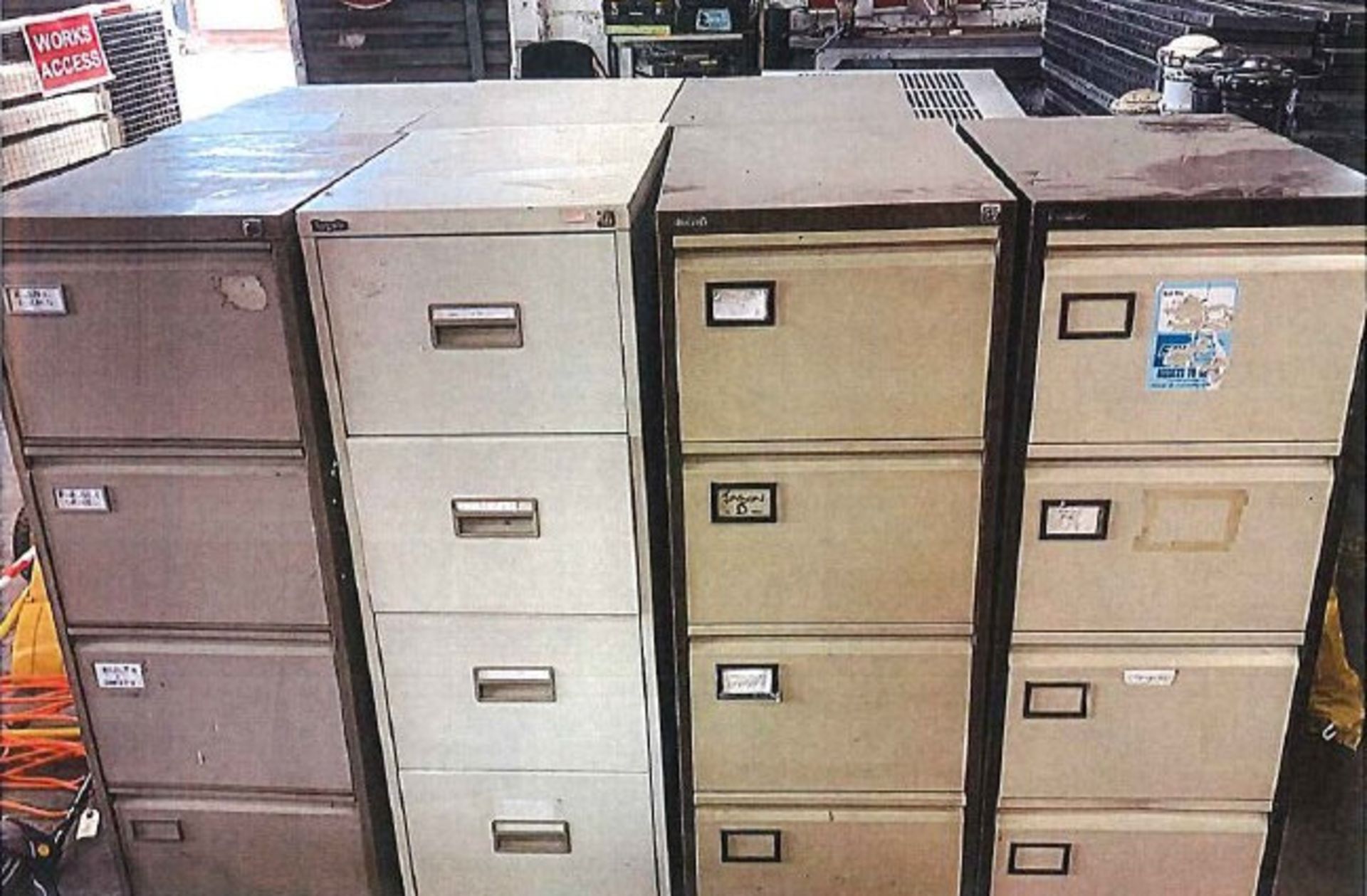 7 X 4 Drawer Filing Cabinets - Ref: 19 - CL464 - Location: Liverpool L19 - Image 2 of 3