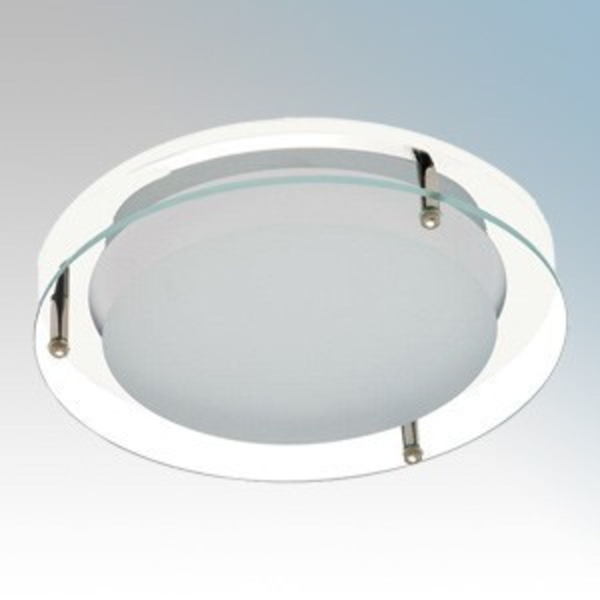 6 x Ansell Lighting AGPL/DG1/W Galaxy White Trim Bezels With Frosted Clear Glass For Downlights