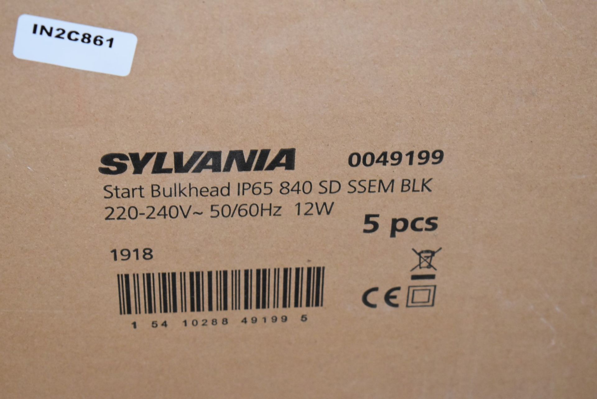 5 x Sylvania IP65 Bulkhead Lights in Black - Product Code: 0049199 - New Boxed Stock - Image 3 of 5