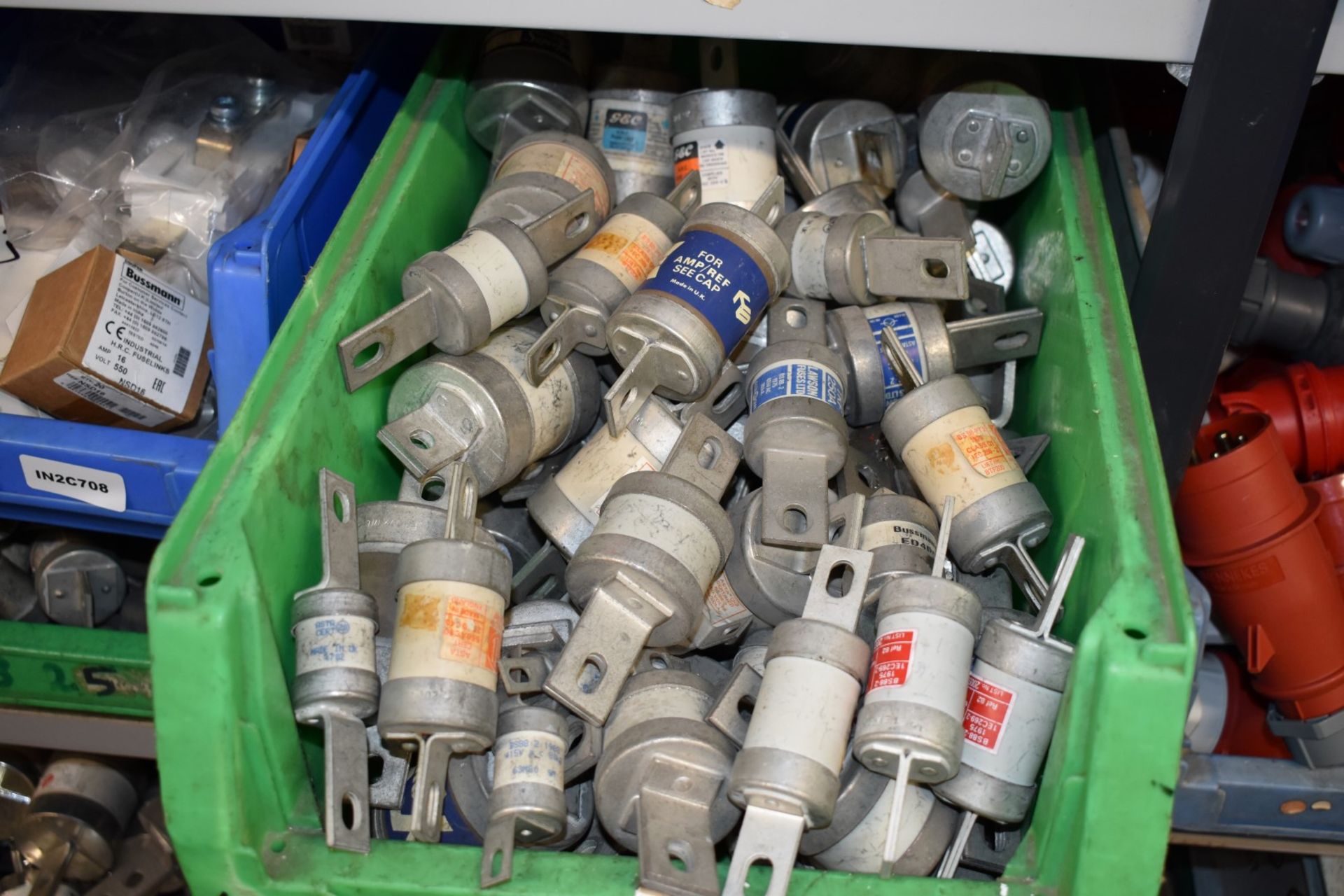 4 x Linbins With Contents - Includes Large Quantity of Industrial Fuses Plus Various Boxed Fuses - Image 5 of 13