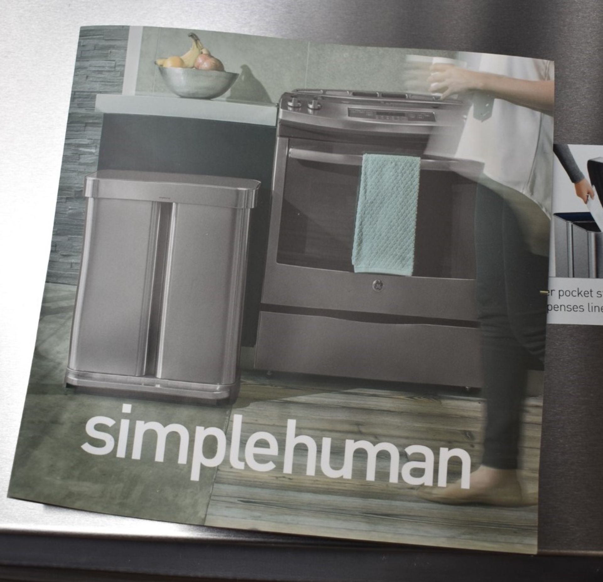 1 x SIMPLEHUMAN Rectangular Dual Compartment Pedal Bin (58L) - Original Price £200.00 - Unused Boxed - Image 10 of 10