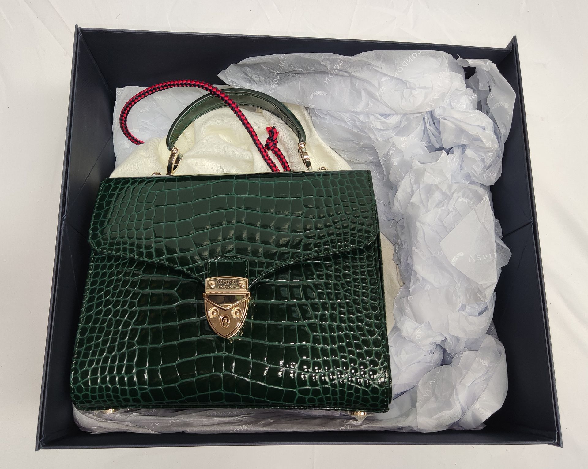 1 x ASPINAL OF LONDON Mayfair Bag - Evergreen Patent Croc - Original RRP £695.00 - Image 3 of 23