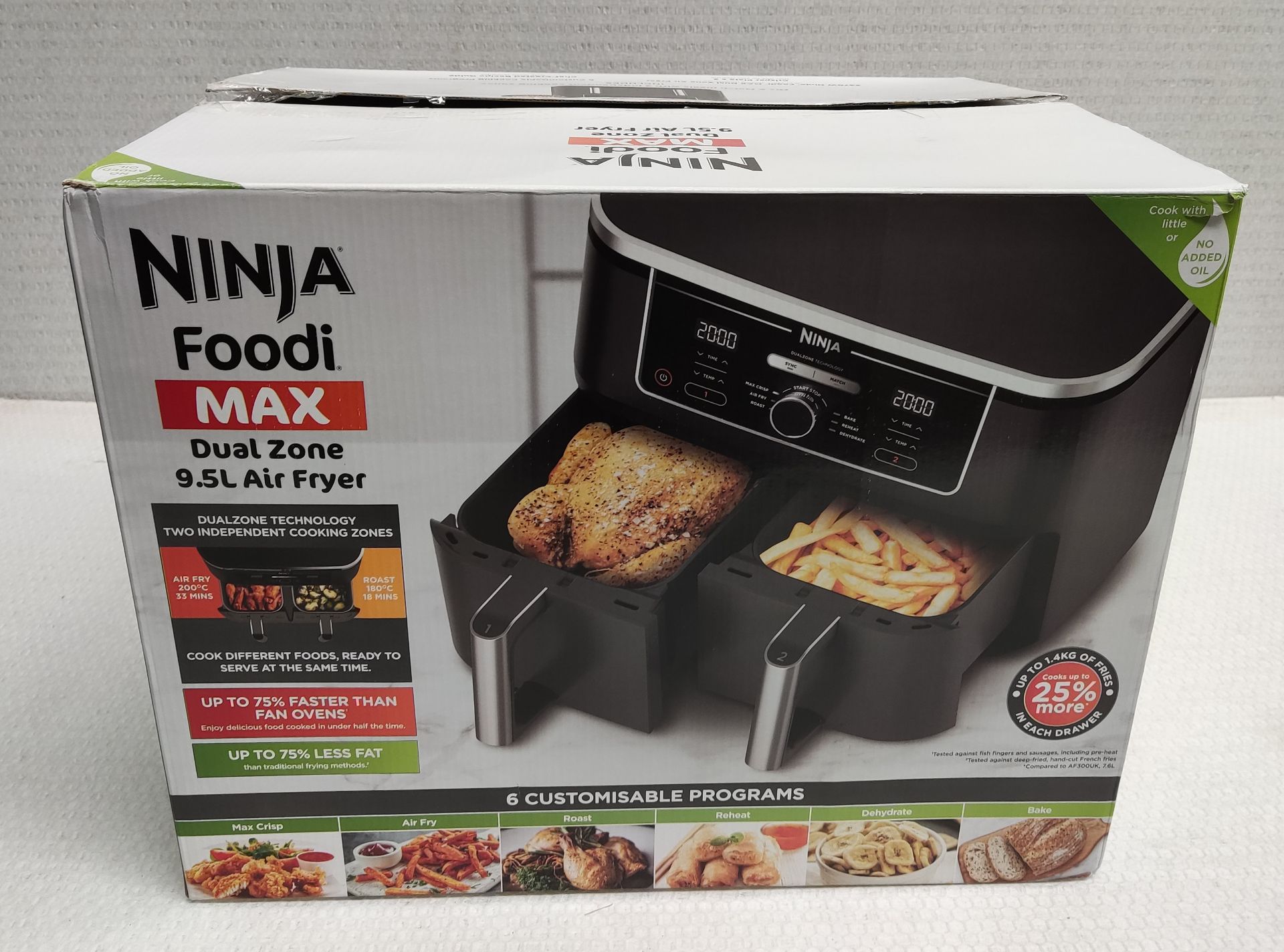 1 x NINJA FOODI Max Dual Zone 9.5L Air Fryer - Boxed - Original RRP £249.99 - Image 2 of 11