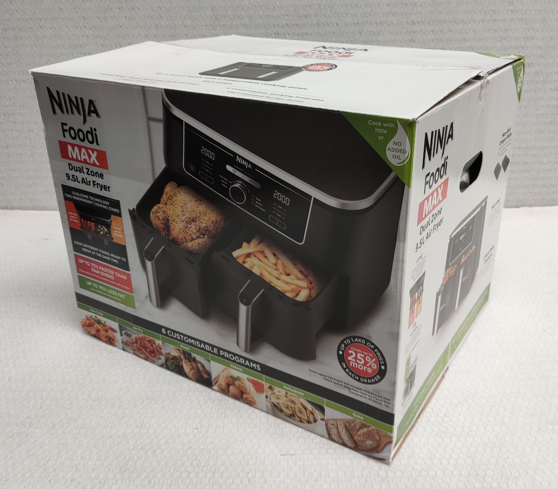 1 x NINJA FOODI Max Dual Zone 9.5L Air Fryer - Boxed - Original RRP £249.99 - Image 4 of 11