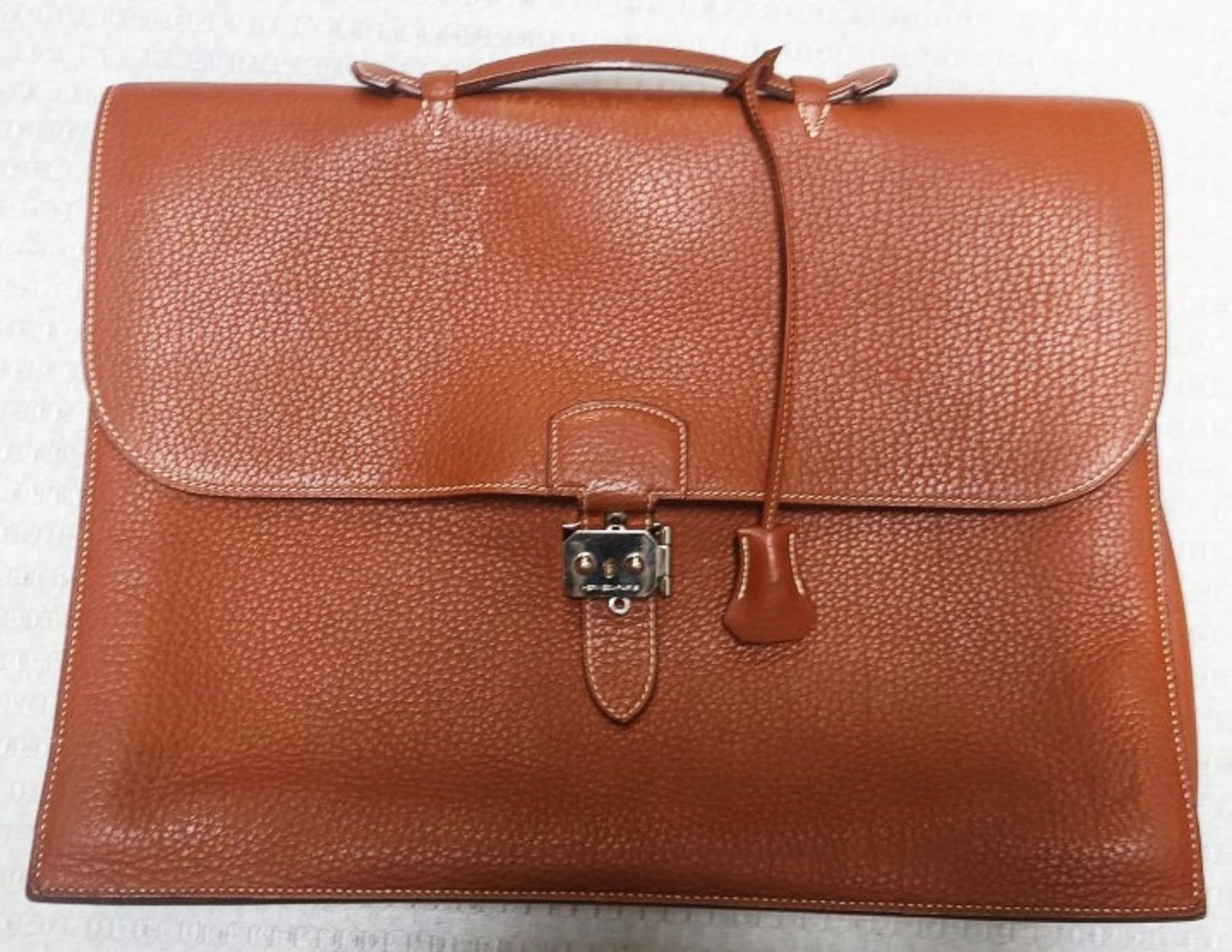 1 x HERMES 'Sac A Depeches' Briefcase in Galop d'Hermès Brown Leather & Palladium Latch-RRP £5,760 - Image 12 of 14