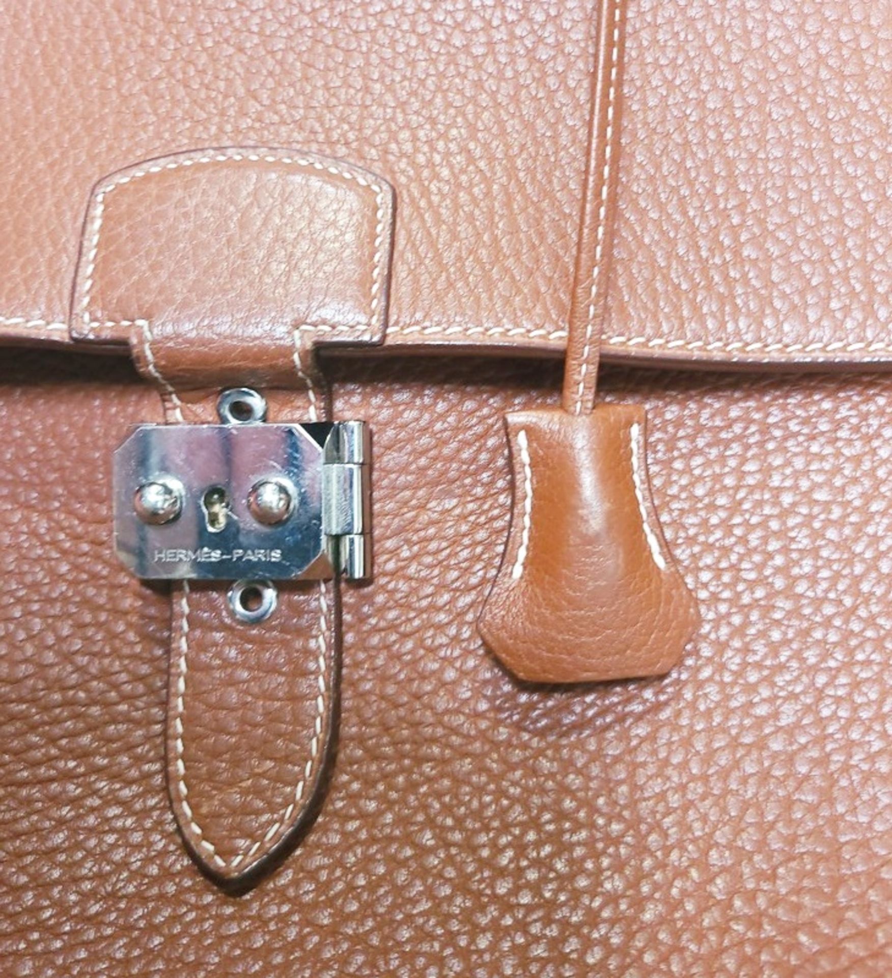 1 x HERMES 'Sac A Depeches' Briefcase in Galop d'Hermès Brown Leather & Palladium Latch-RRP £5,760 - Image 5 of 14