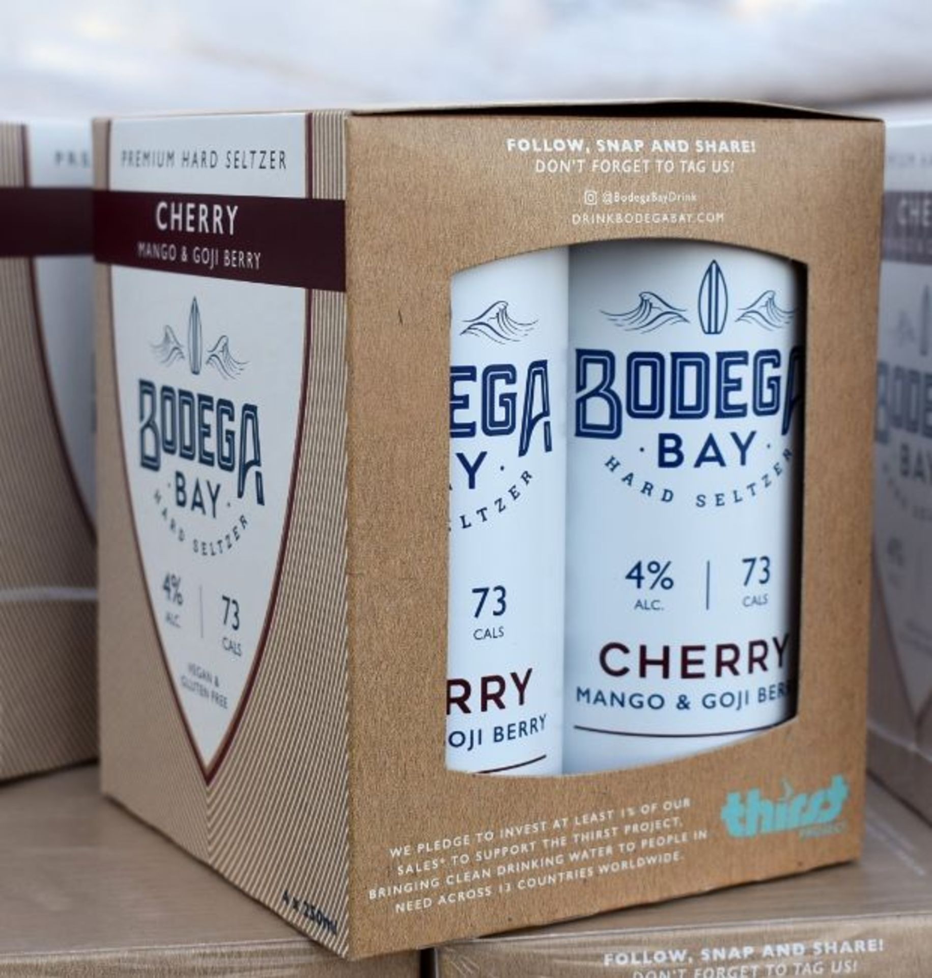 24 x Bodega Bay Hard Seltzer 250ml Alcoholic Sparkling Water Drinks - Cherry Mango & Goji Berry - Image 6 of 7