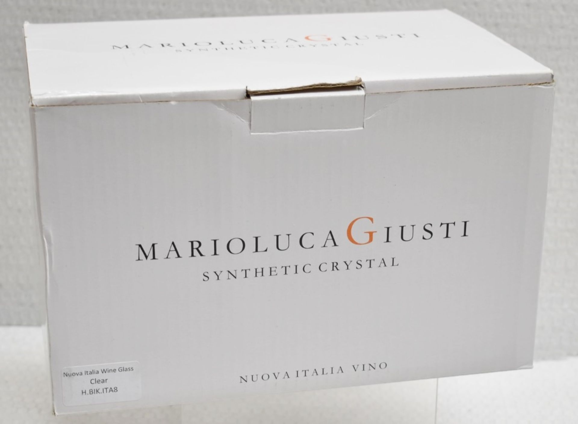 Set of 6 x MARIO LUCA GIUSTI 'Italia' Synthetic Clear Crystal Wine Glasses (180ml) - RRP £144.00 - Image 8 of 8