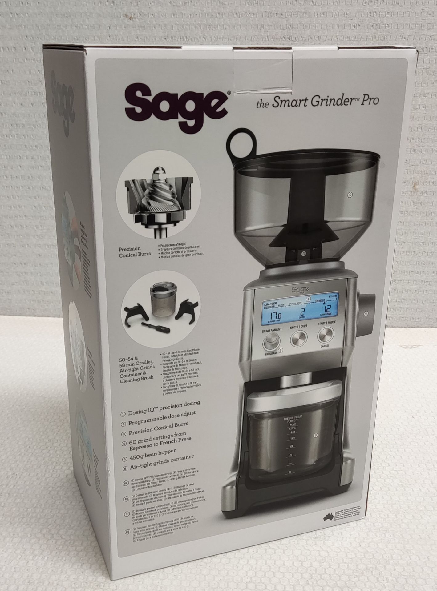 1 x SAGE The Smart Grinder Pro Coffee Grinder, Stainless Steel - Original RRP £219.00 - Ref: - Image 4 of 6