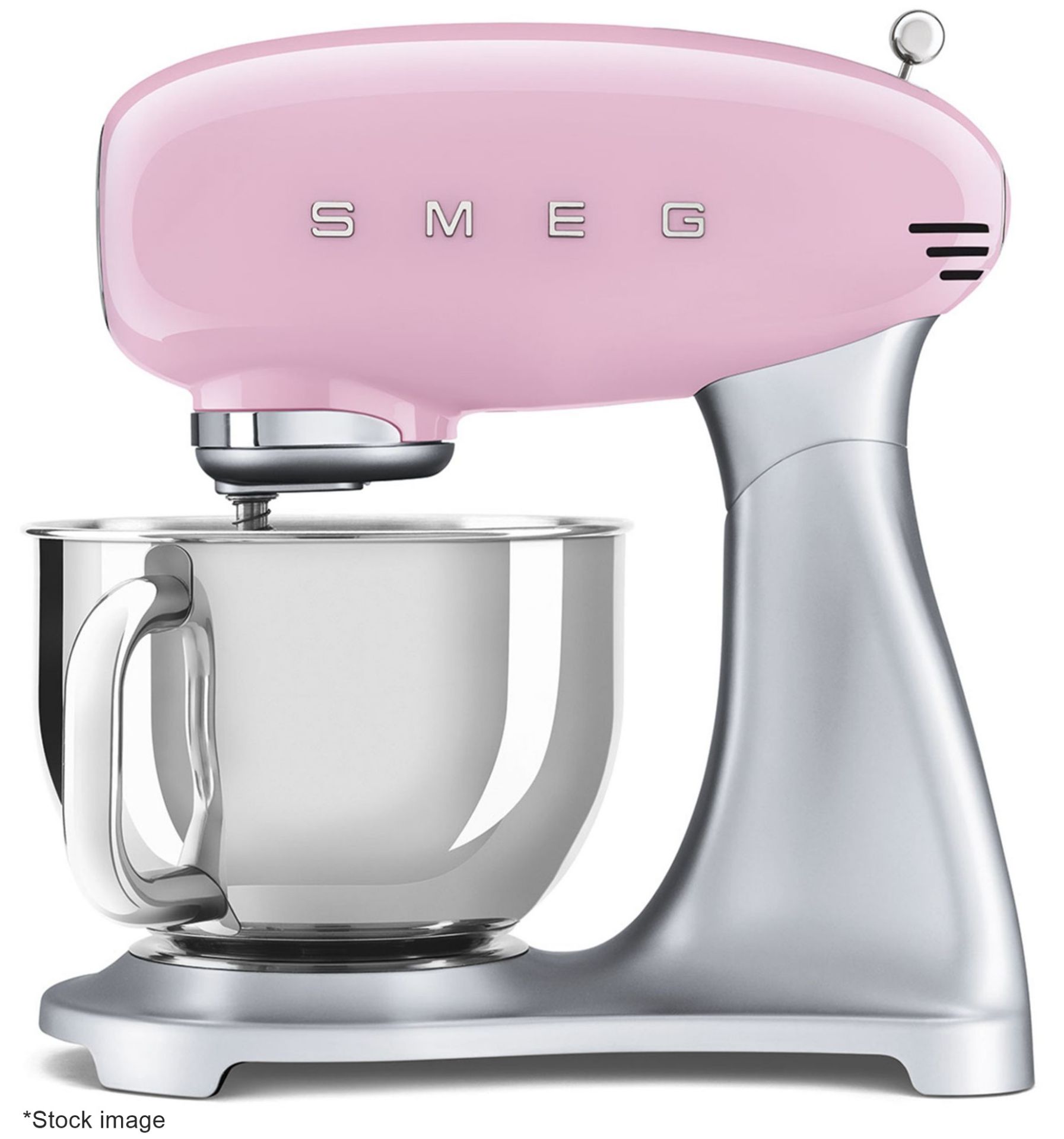 1 x SMEG 50s Style Stainless Steel Stand Mixer In Pale Pink (4.8L) - Original Price £449.00 - Image 2 of 16