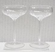 A Pair Of SOHO HOUSE 'Pembroke' Luxury Mouth Blown Champagne Coupes (280ml) - Unused Boxed Stock -