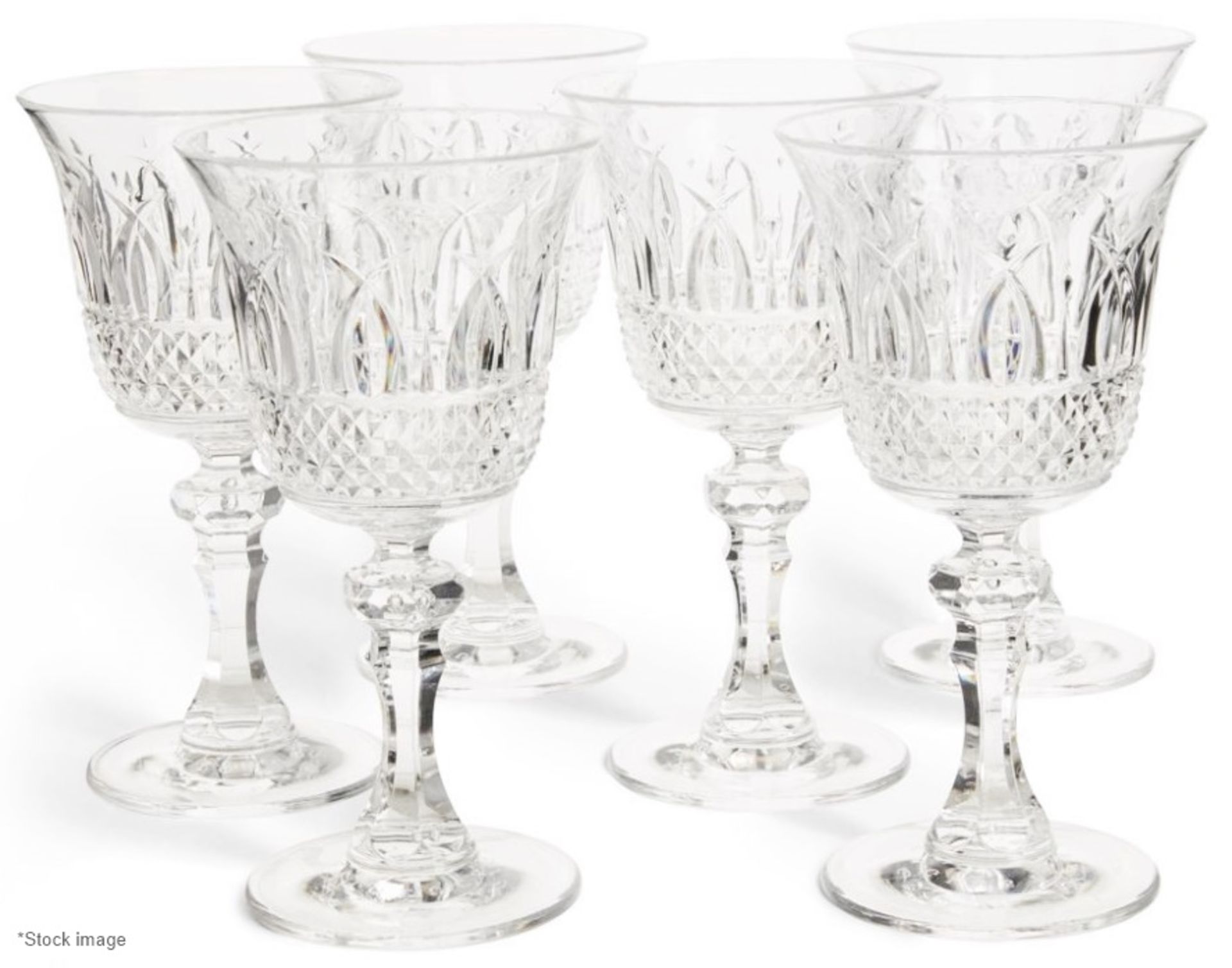 Set of 6 x MARIO LUCA GIUSTI 'Italia' Synthetic Clear Crystal Wine Glasses (180ml) - Original - Image 2 of 8