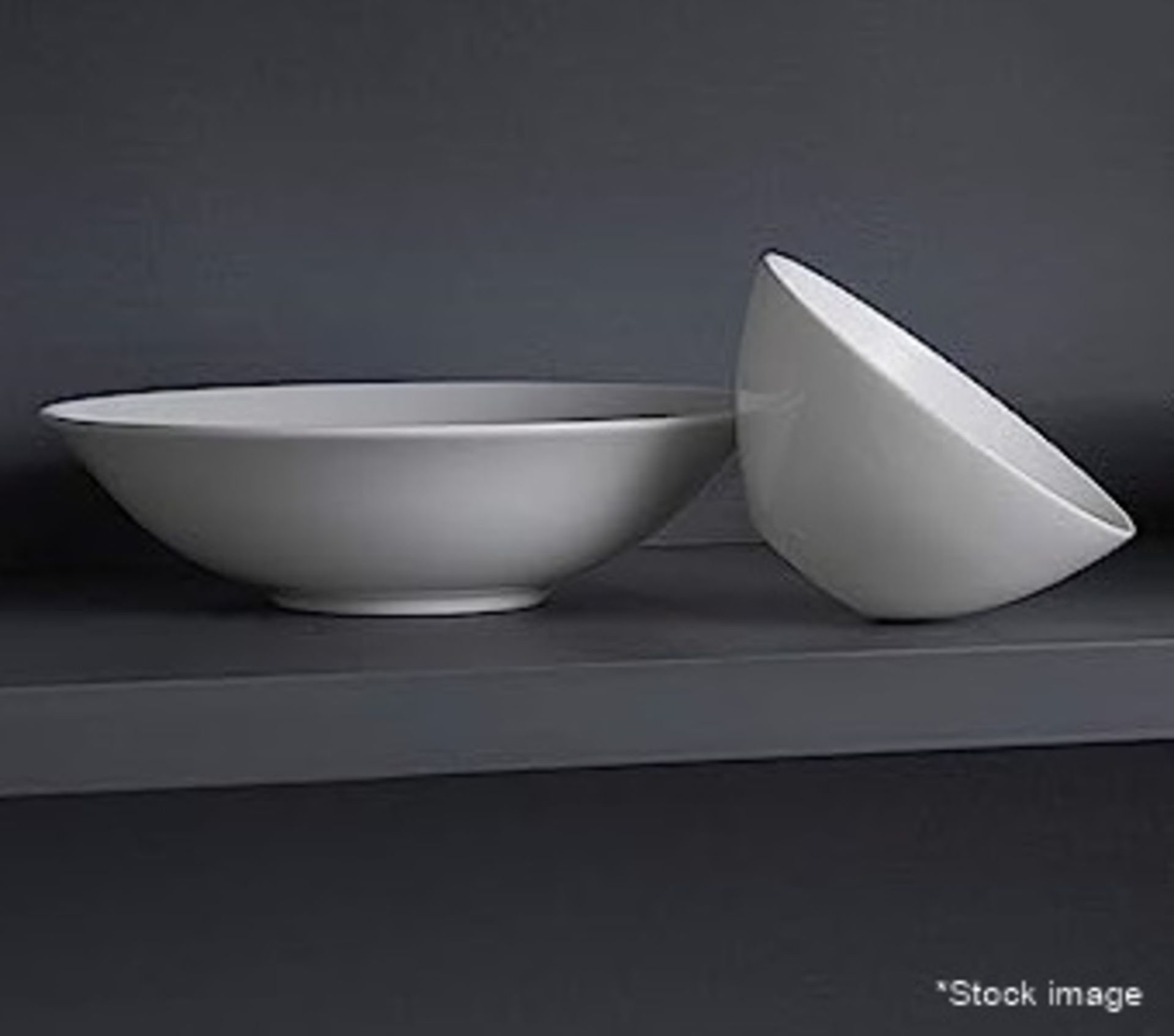 2 x WEDGWOOD / VERA WANG 'Perfect White' Fine Bone China Nesting Bowls - Unused Boxed Stock - Ref: