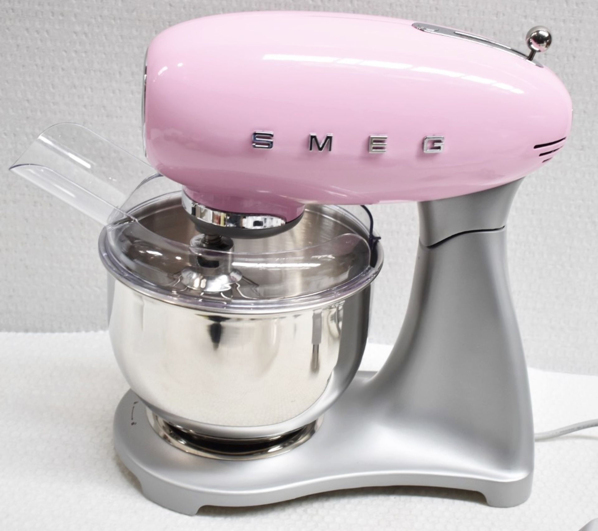 1 x SMEG 50s Style Stainless Steel Stand Mixer In Pale Pink (4.8L) - Original Price £449.00 - Image 4 of 16