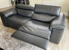 1 x Natuzzi Editions Solare 3-Seater Leather Reclining Sofa - 4 Month Old - Original Value £4,800