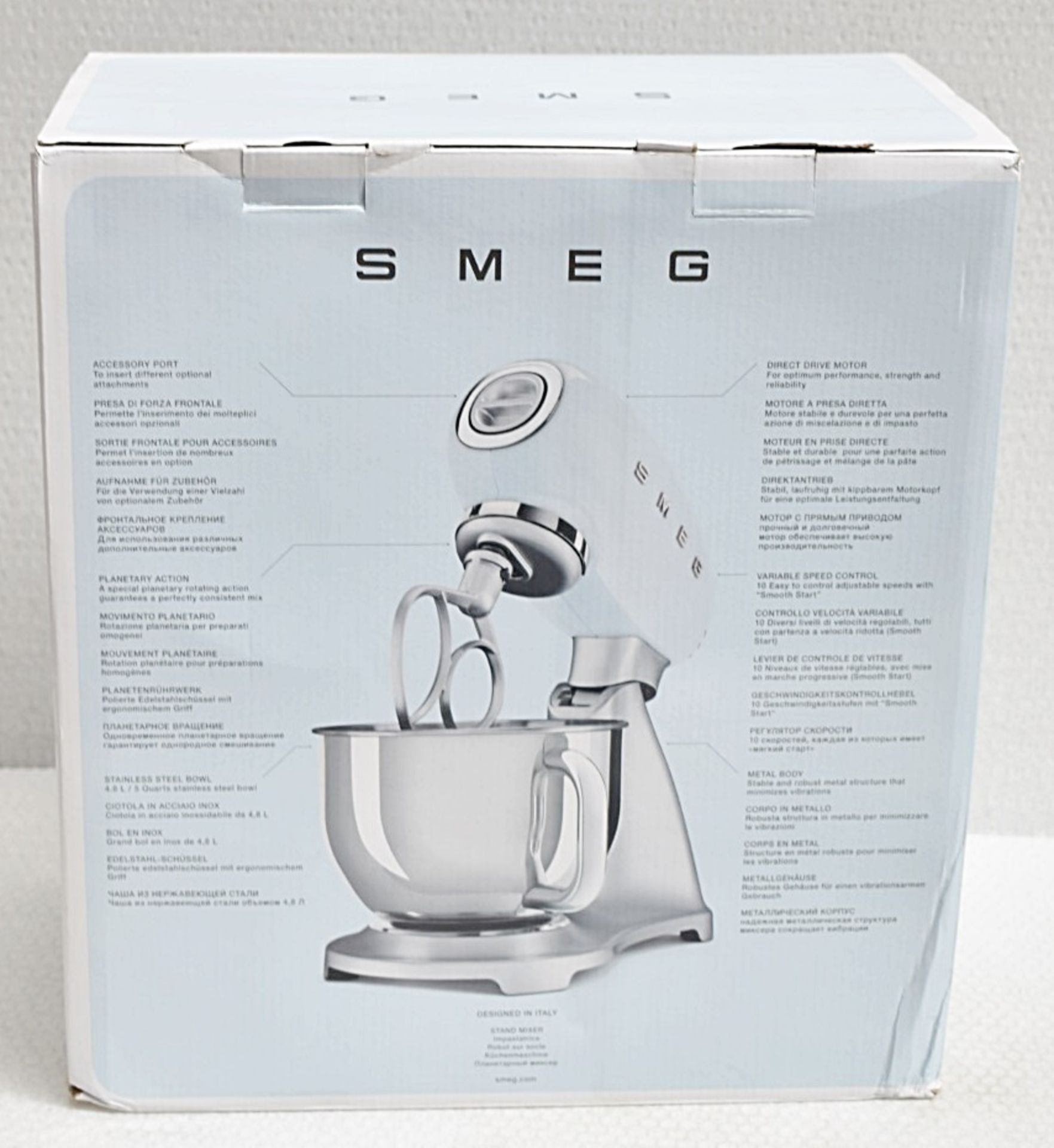 1 x SMEG 50s Style Stainless Steel Stand Mixer In Pale Pink (4.8L) - Original Price £449.00 - Image 14 of 16