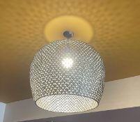 2 x Mexican Inspired Ceiling Lights - Perforated Metal Design