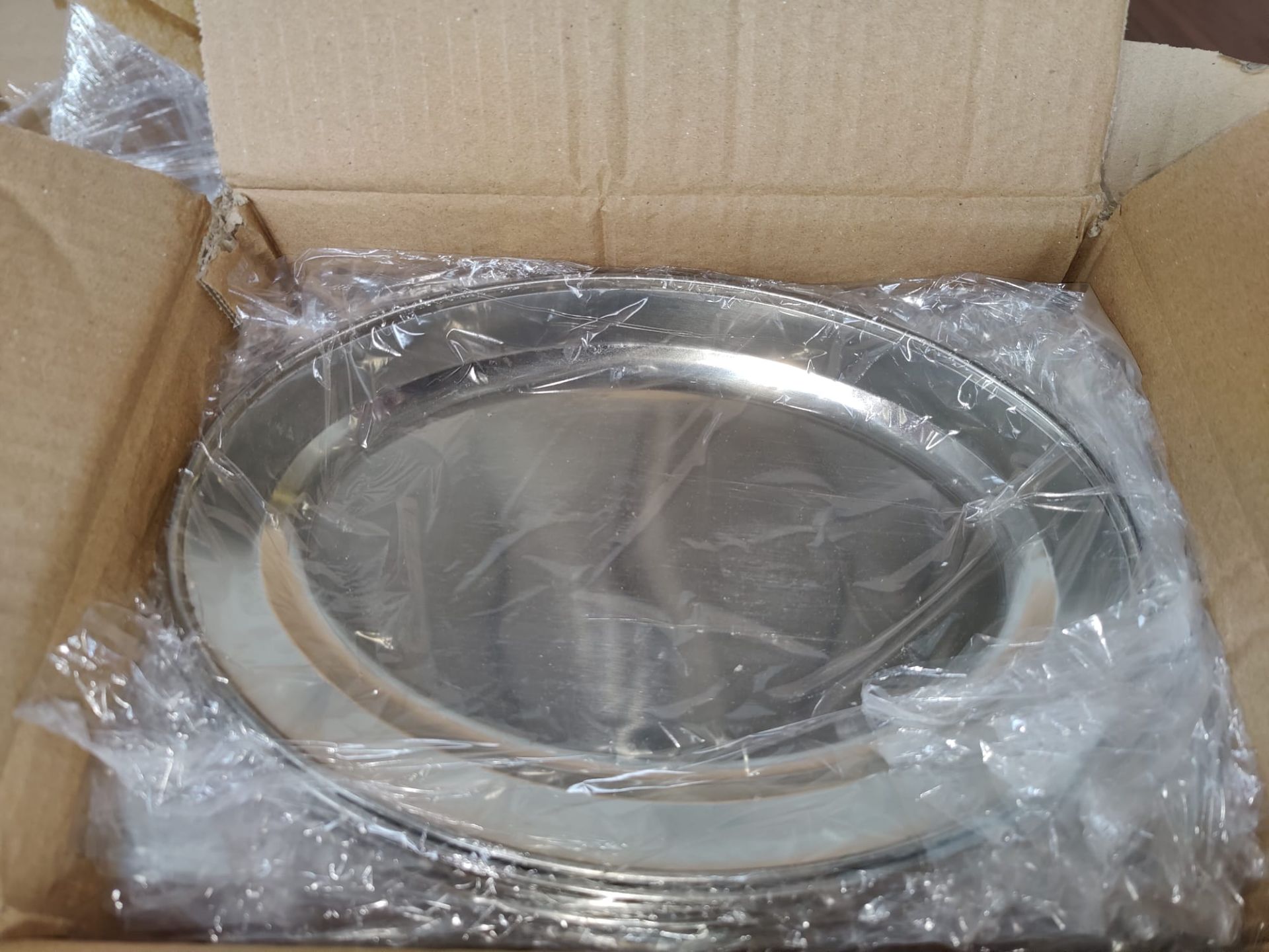 18 x Stainless Steel Small Oval Service Trays - Size: 255mm x 180mm - Brand New Boxed Stock RRP £90 - Image 3 of 7