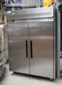 1 x Williams Upright Double Door Refrigerator With Stainless Steel Exterior - Model HJ2SA