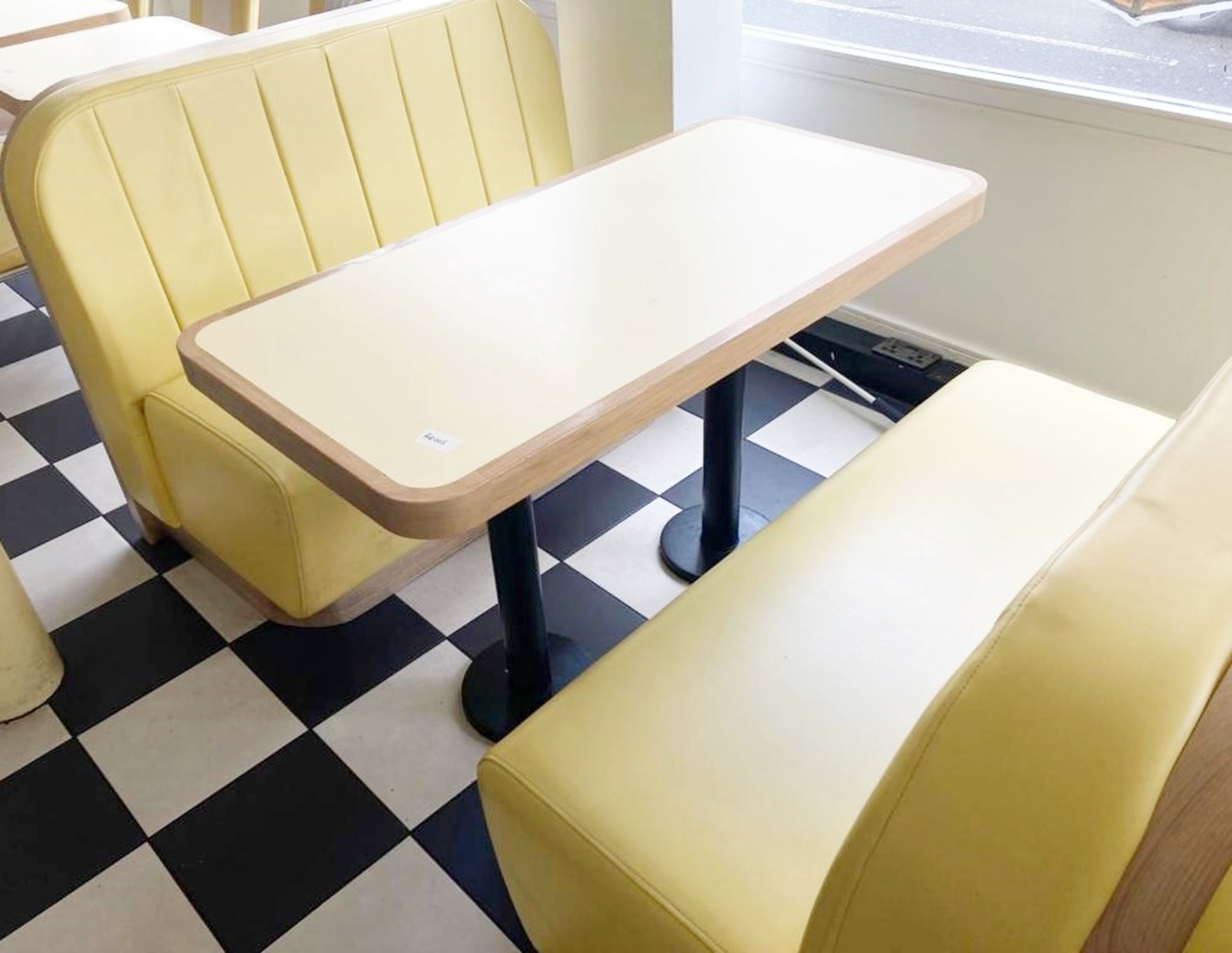 1 x Collection of Restaurant Seating Benches and Tables - Features a Light Wood and Faux Leather - Image 11 of 13