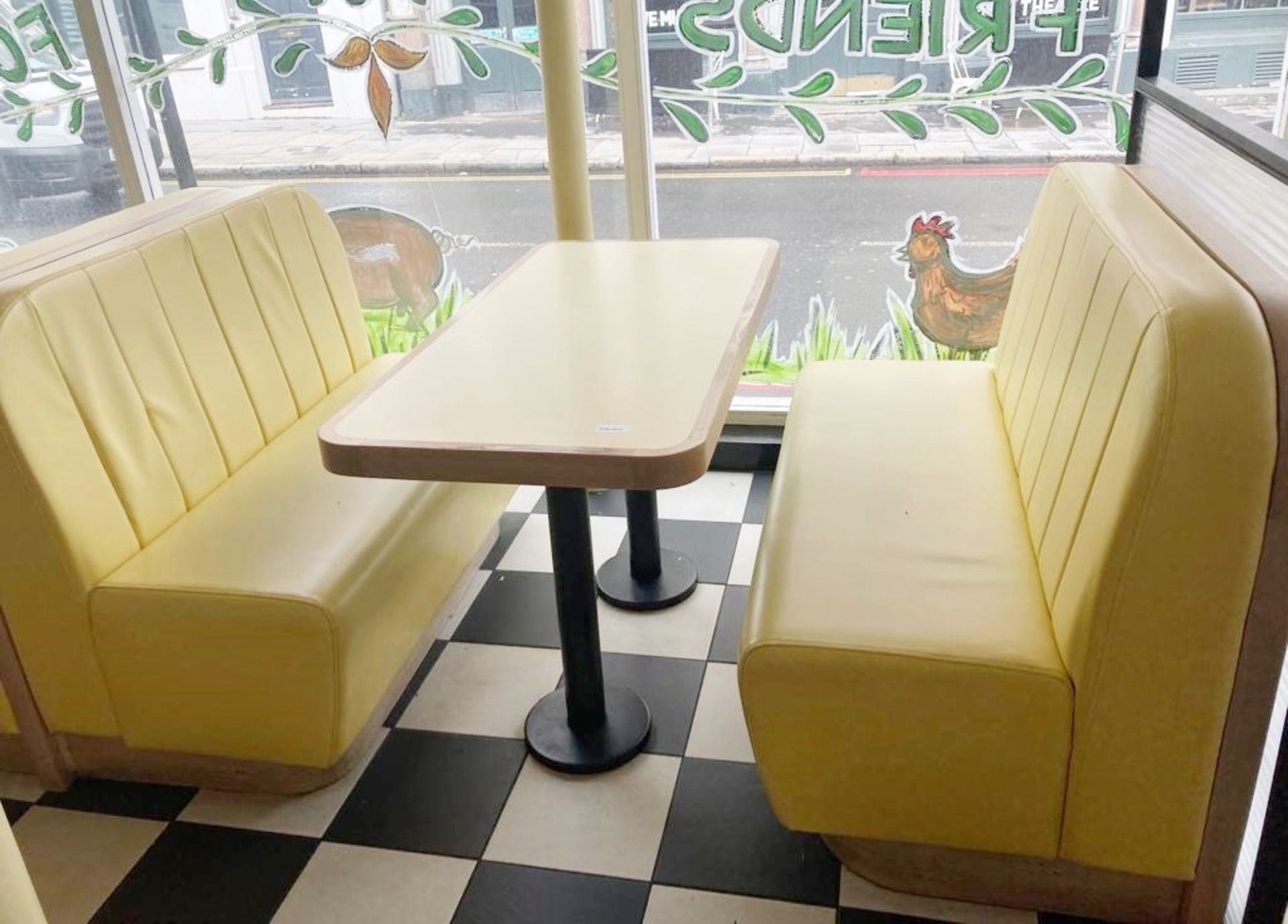 1 x Collection of Restaurant Seating Benches and Tables - Features a Light Wood and Faux Leather - Image 10 of 13