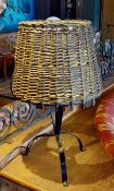 3 x Table Lamps With Wicker Shades