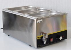 1 x Buffalo L310 Countertop Bain Marie with Tap and Gastro Pans - 240v - RRP £260