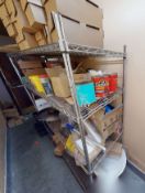 1 x Chrome Wire Shelving Unit For Commercial Kitchens