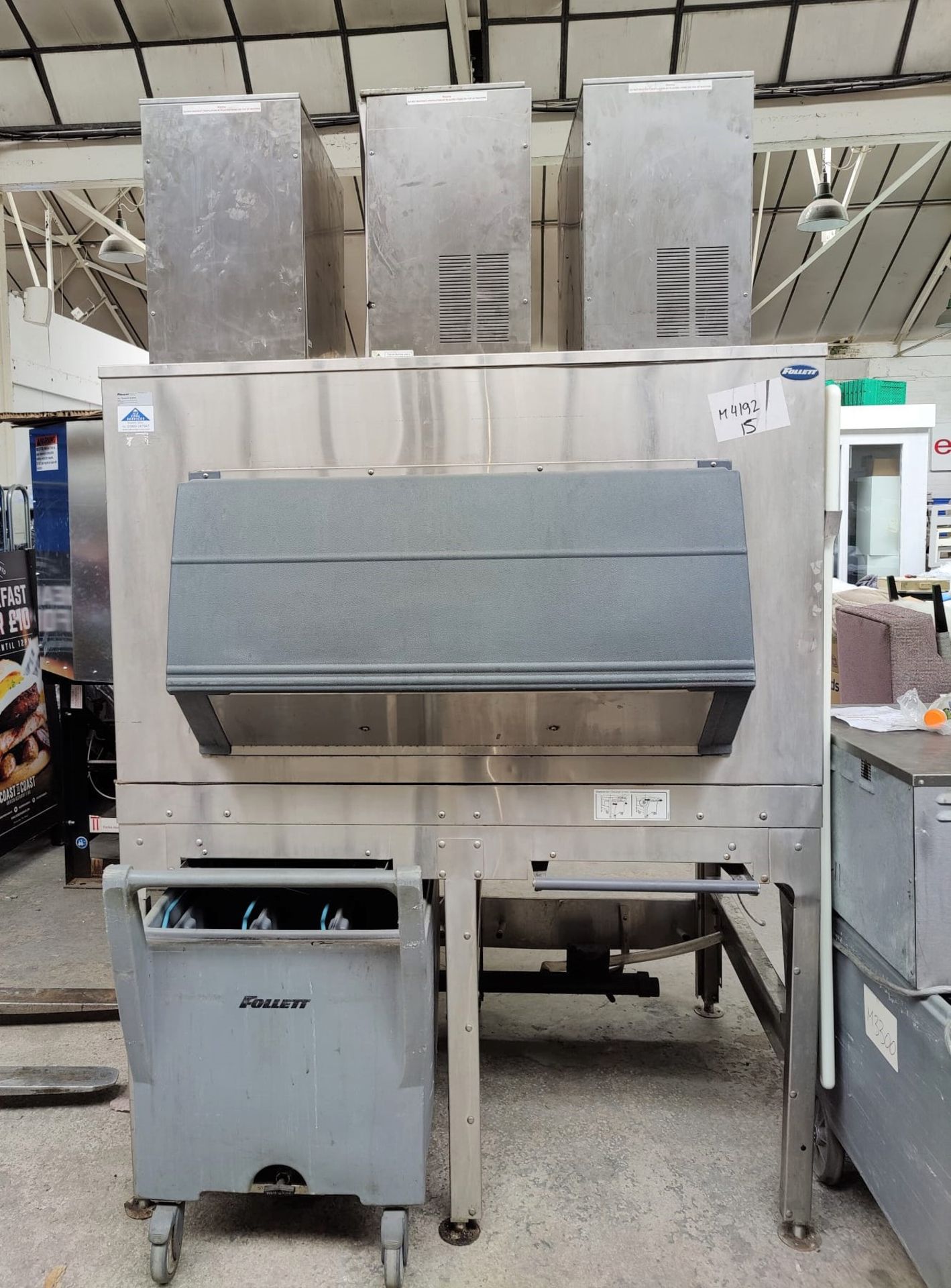 1 x Triple Head Commercial Ice Flaker Machine - Recently Removed From a Supermarket Environment