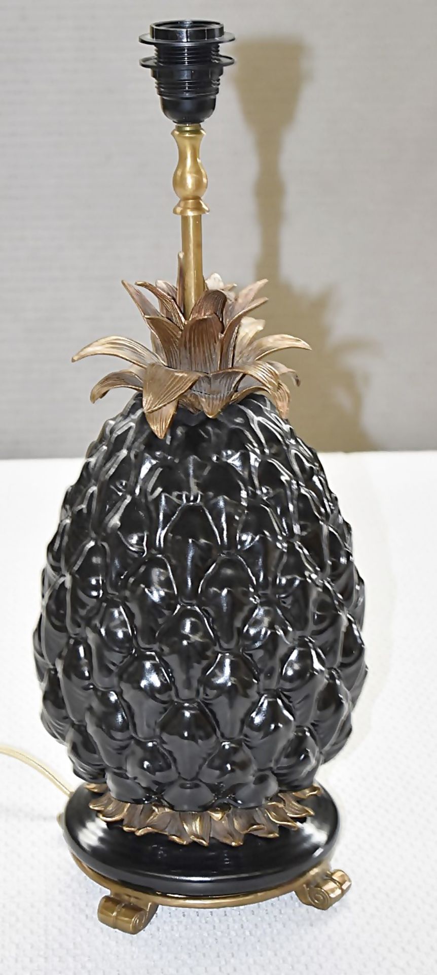 1 x HOUSE OF HACKNEY 'Ananas' Ceramic Pineapple Lamp Stand In Black - Original RRP £545.00 - Image 6 of 8