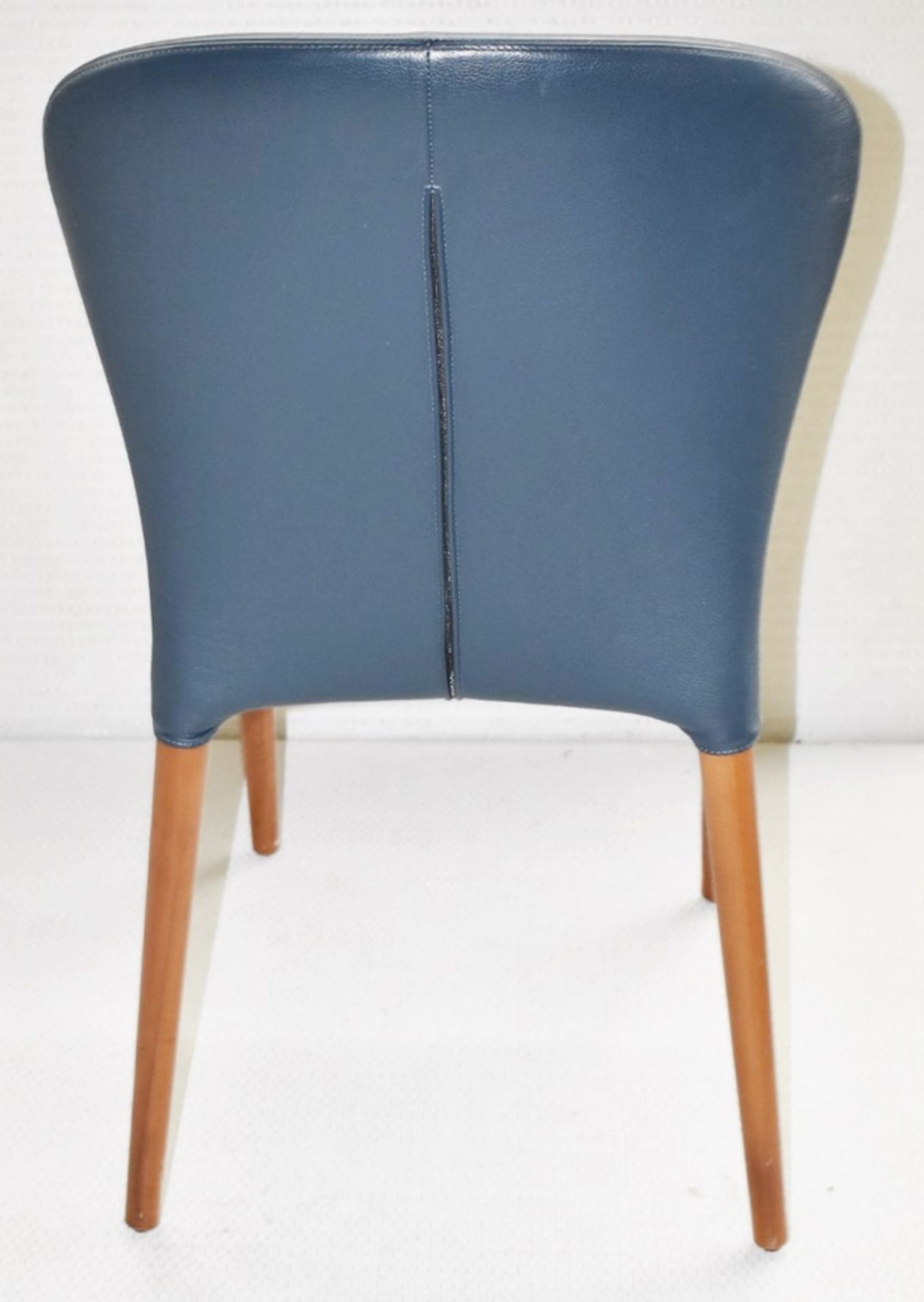 1 x PORADA 'Astrid' Italian Designer Leather Upholstered Chair, In Blue - Original RRP £1,110 - Image 3 of 5