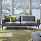 1 x PORADA 'Fellow' Designer Upholstered 2.2-Metre Sofa with a Canaletto Walnut Frame - RRP £7,450