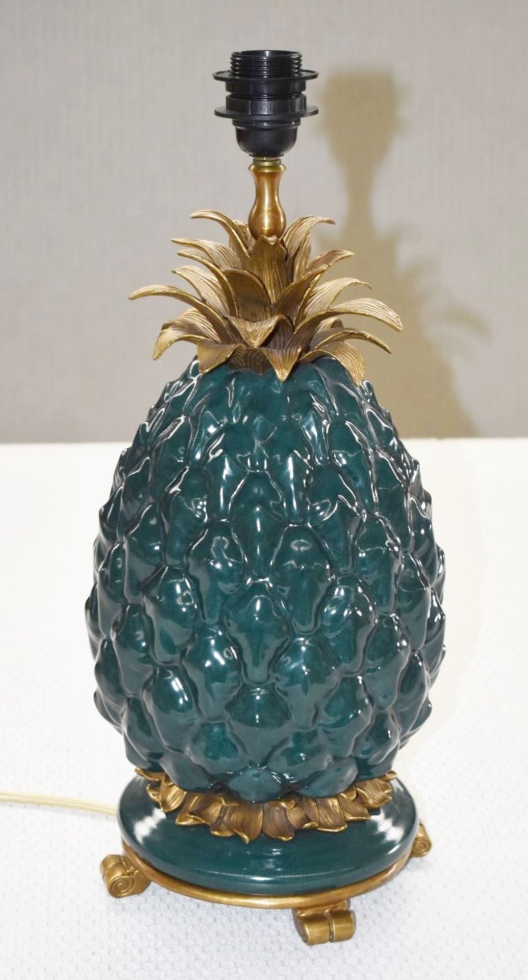 1 x HOUSE OF HACKNEY 'Ananas' Ceramic Pineapple Lamp Stand Petrol - Original RRP £545.00 - Ref: - Image 3 of 7