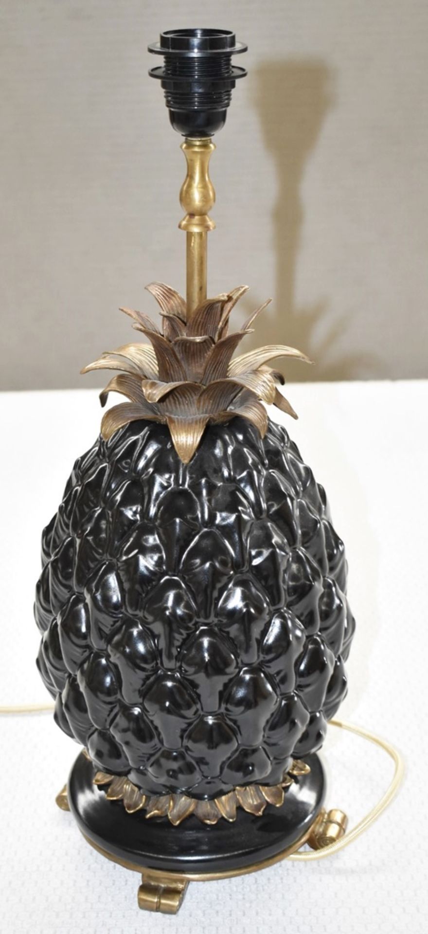 1 x HOUSE OF HACKNEY 'Ananas' Ceramic Pineapple Lamp Stand In Black - Original RRP £545.00 - Image 3 of 8