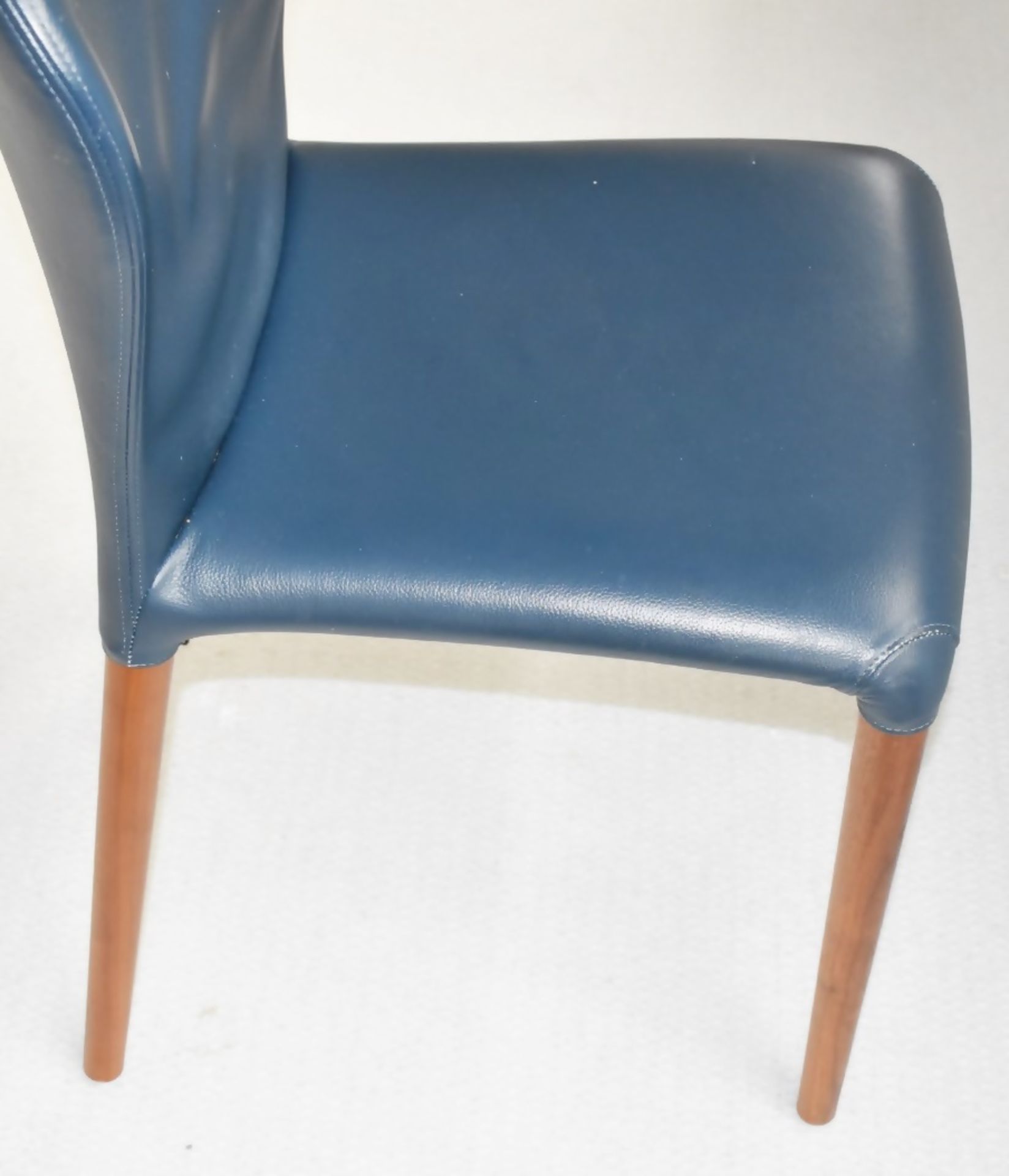 1 x PORADA 'Astrid' Italian Designer Leather Upholstered Chair, In Blue - Original RRP £1,110 - Image 2 of 5