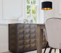 1 x EICHHOLTZ 'Dresser Gregorio' Luxury Cabinet Featuring Geometric Marquetry - Original RRP £5,575