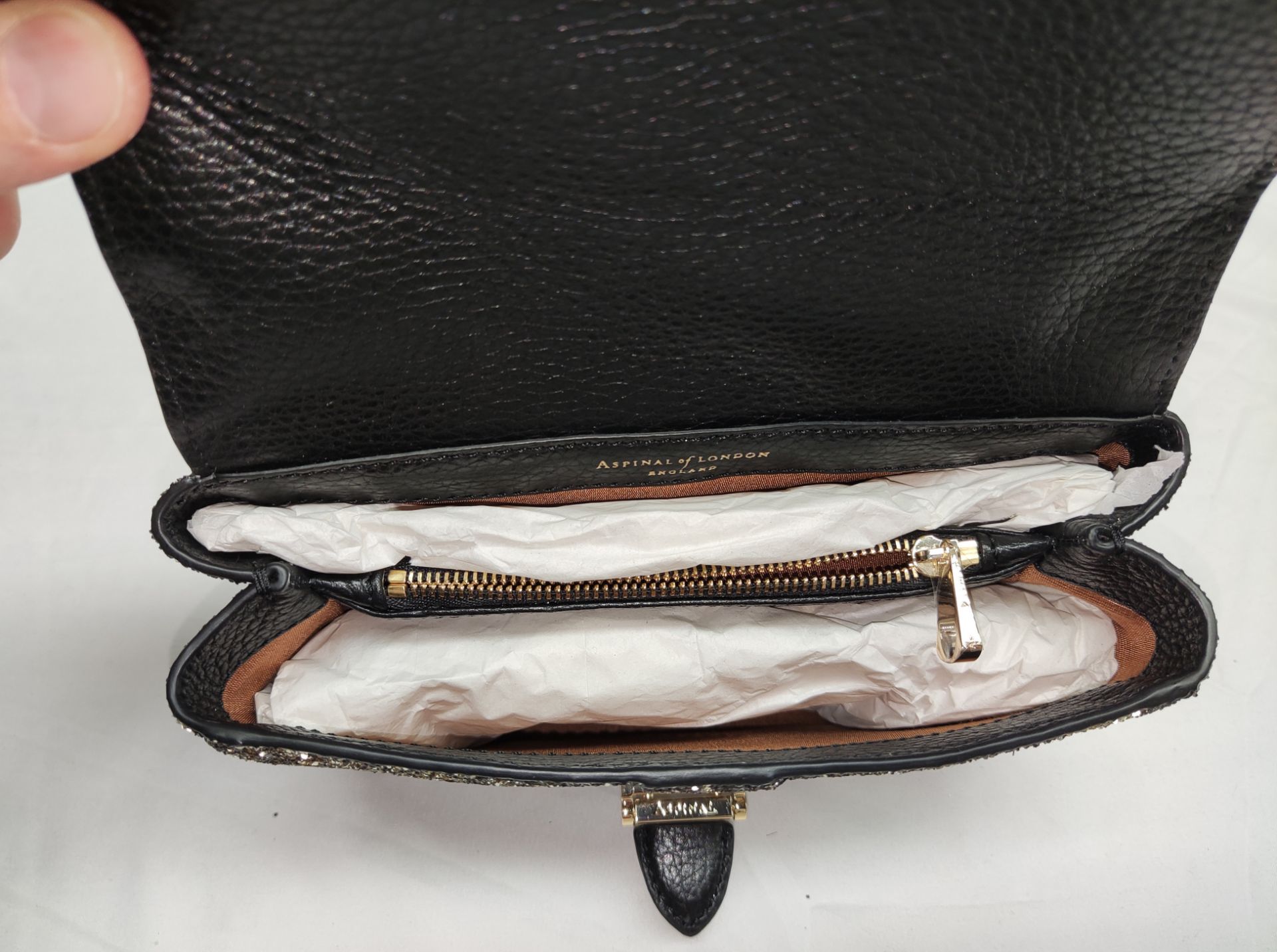 1 x ASPINAL OF LONDON Lottie Bag With Glitter Finish - Boxed - Original RRP £595 - Ref: 7268436/ - Image 10 of 16