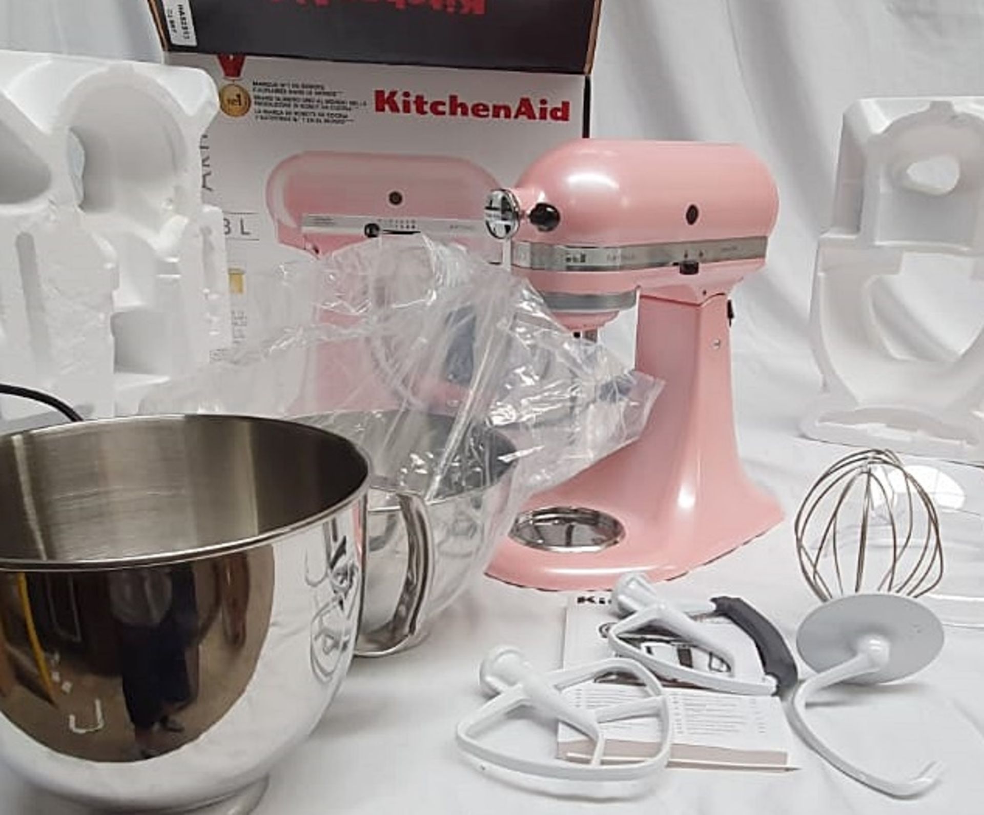 1 x KITCHENAID Artisan Stand Mixer In Pink (4.7L) - Original Price £699.00 - Image 3 of 7