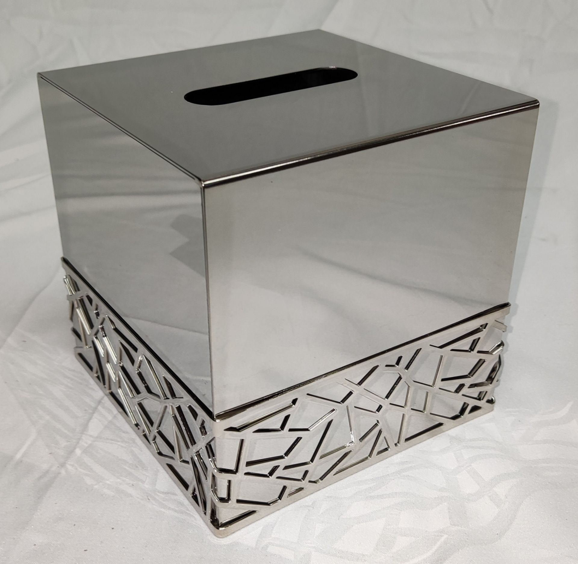 1 x VILLARI Hiroito Square Tissue Box - Chrome Plated - Boxed - Original RRP £529 - Ref: 6125321/ - Image 10 of 17