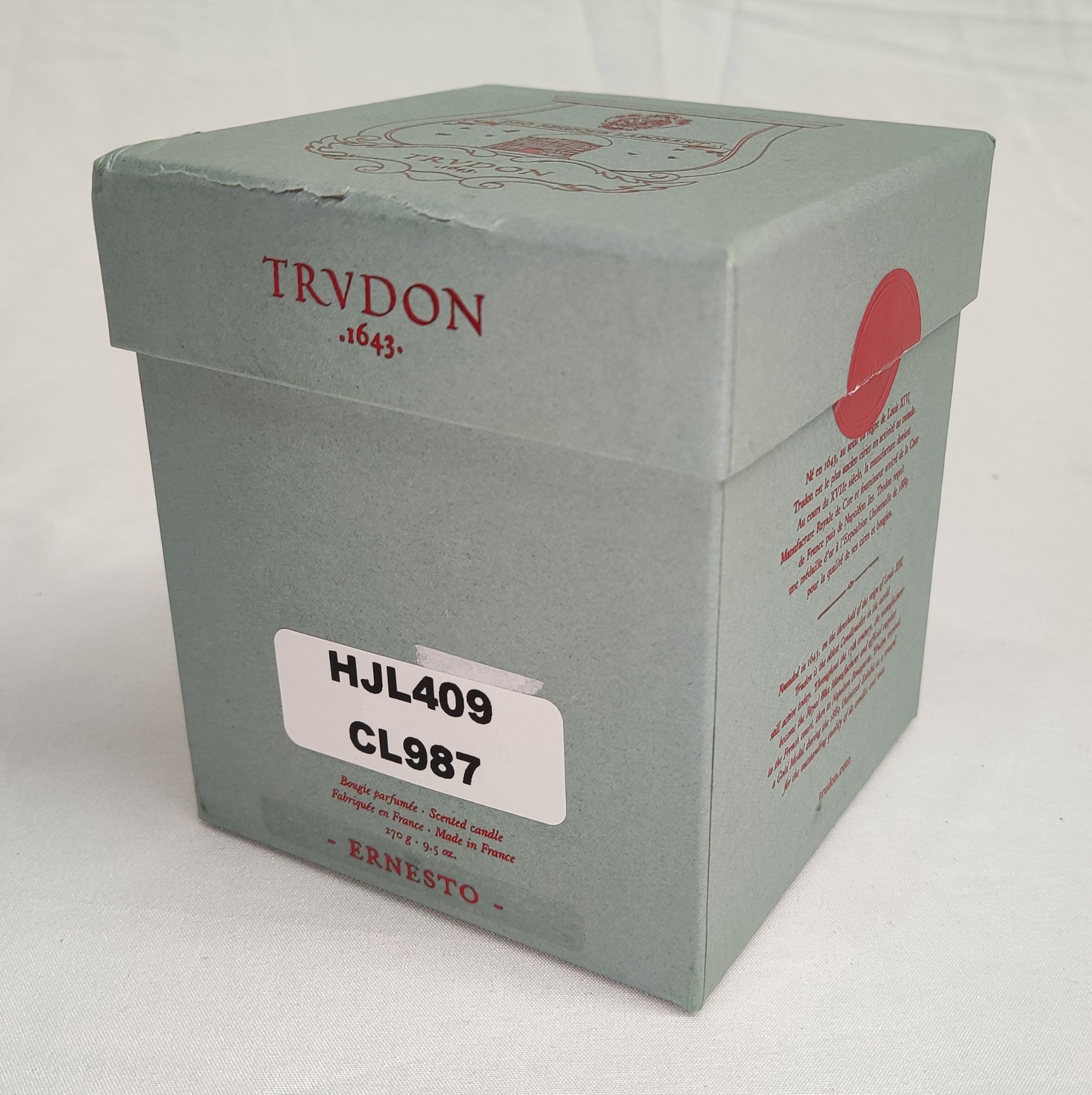 1 x TRUDON Ernesto 270G Candle - Boxed - Original RRP £90 - Ref: 2559342/HJL409/C27/07-23 - - Image 12 of 16