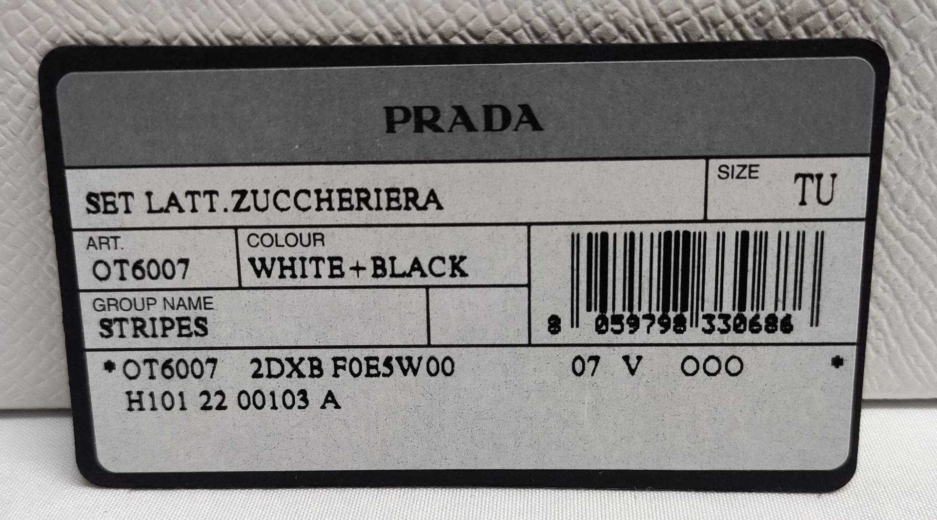 1 x PRADA Porcelain Creamer Jug In Black And White - RRP £360.00 - Image 20 of 20