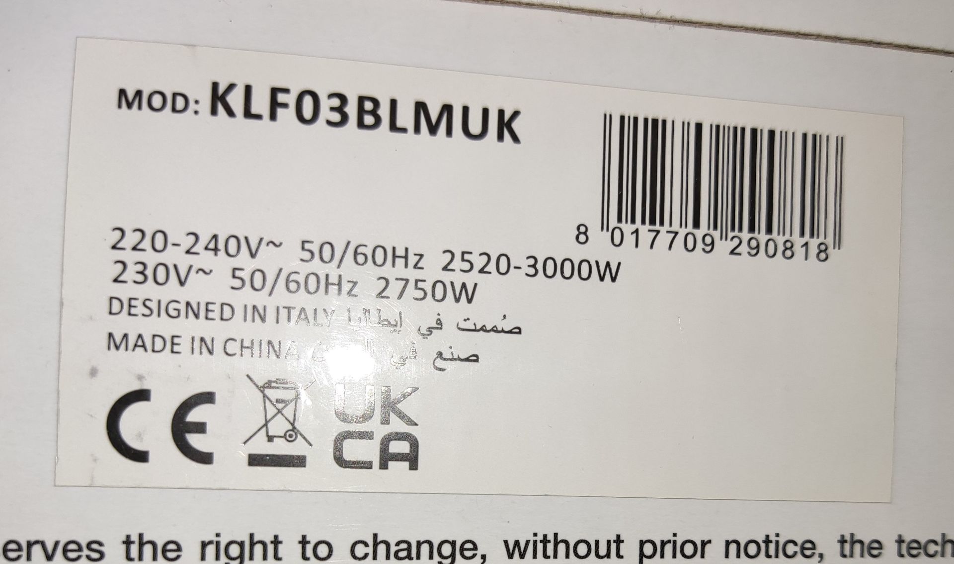 1 x SMEG Matte Black Cordless 1.7L 50'S Style Kettle - Boxed - Klf03Blmuk - Original RRP £189 - Ref: - Image 13 of 13