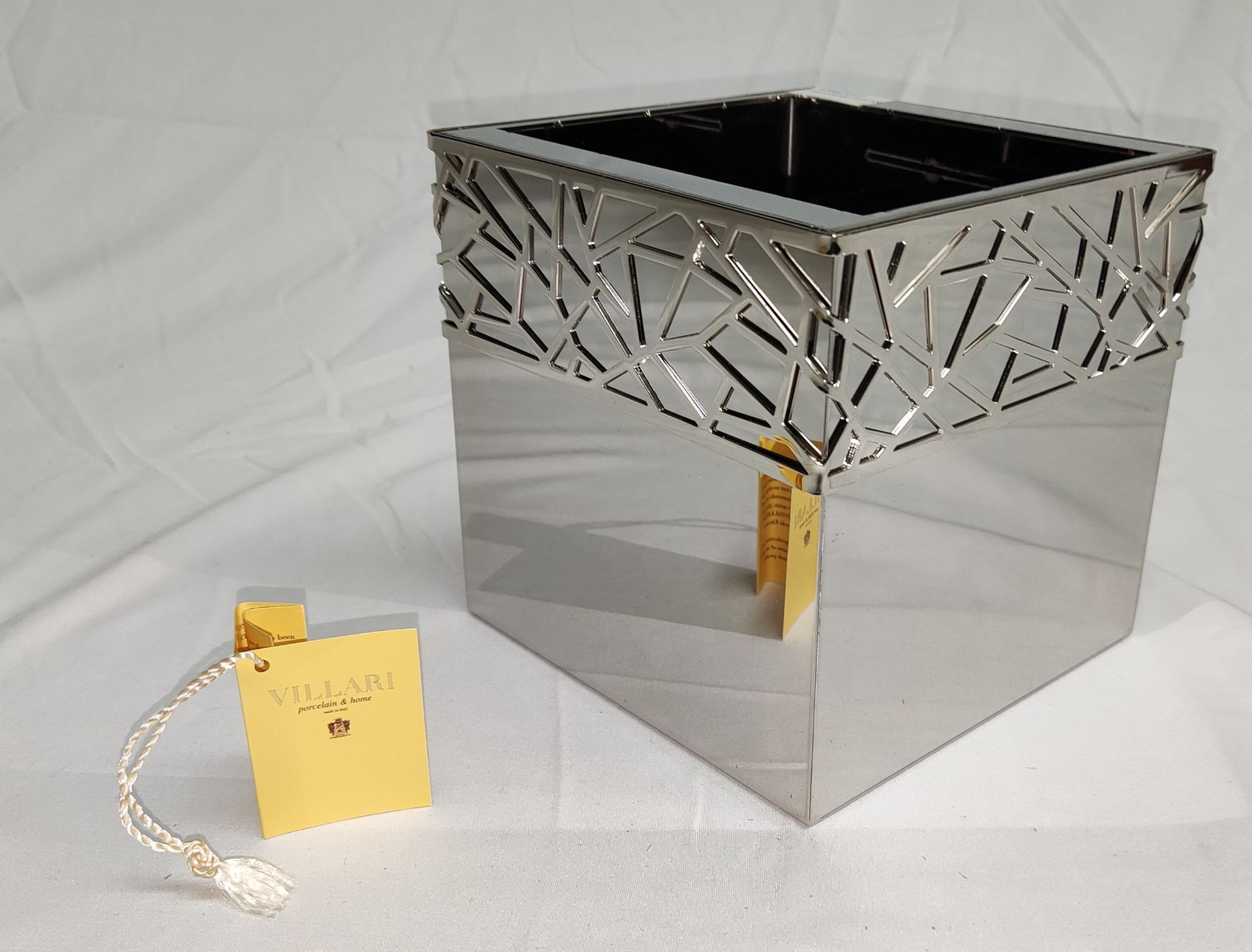 1 x VILLARI Hiroito Square Tissue Box - Chrome Plated - Boxed - Original RRP £529 - Ref: 6125321/ - Image 2 of 17