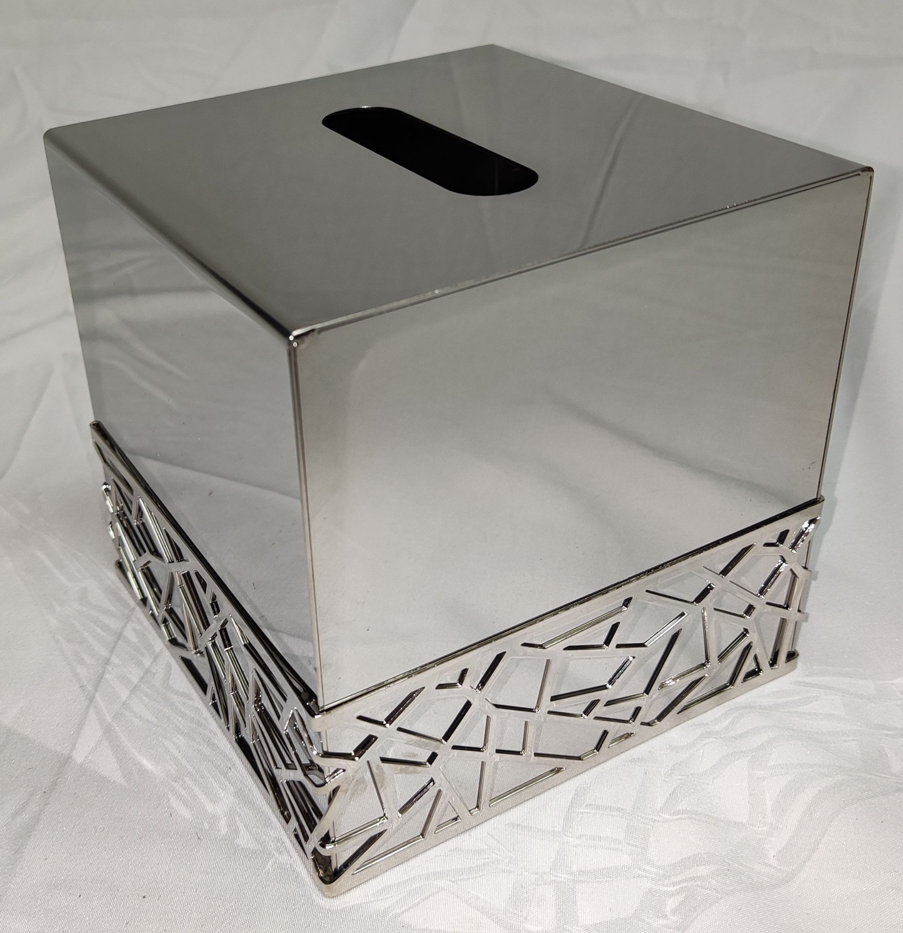 1 x VILLARI Hiroito Square Tissue Box - Chrome Plated - Boxed - Original RRP £529 - Ref: 6125321/ - Image 9 of 17