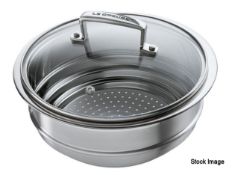 1 x LE CREUSET 3 Ply Multi Steamer With Glass Lid - Boxed - Original RRP £74 - Ref: 2165673/HJL328/