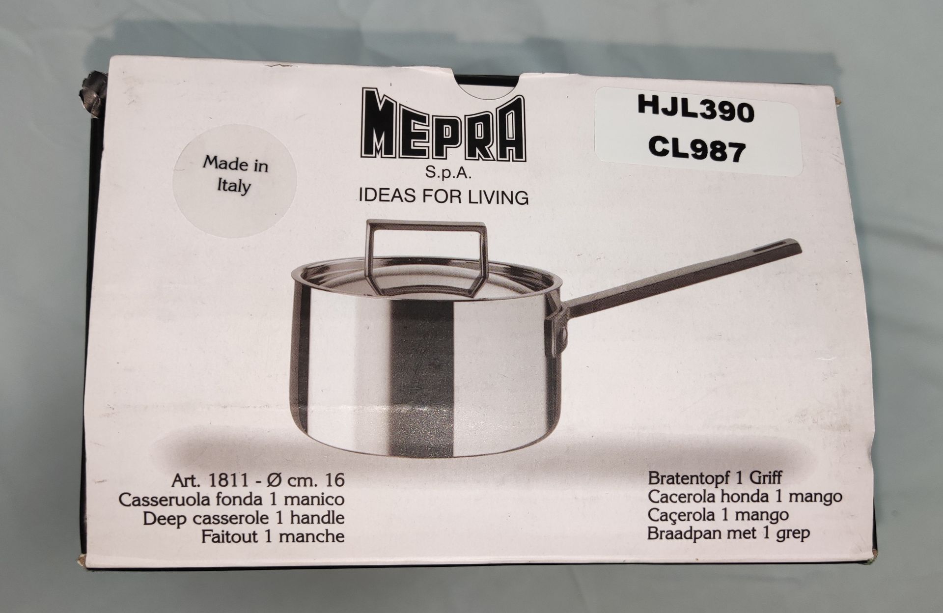 1 x MEPRA Deep Casserole/Saucepan 1 Handle Pan With Lid - 16cm - Boxed - Original RRP £640 - Ref: - Image 14 of 15
