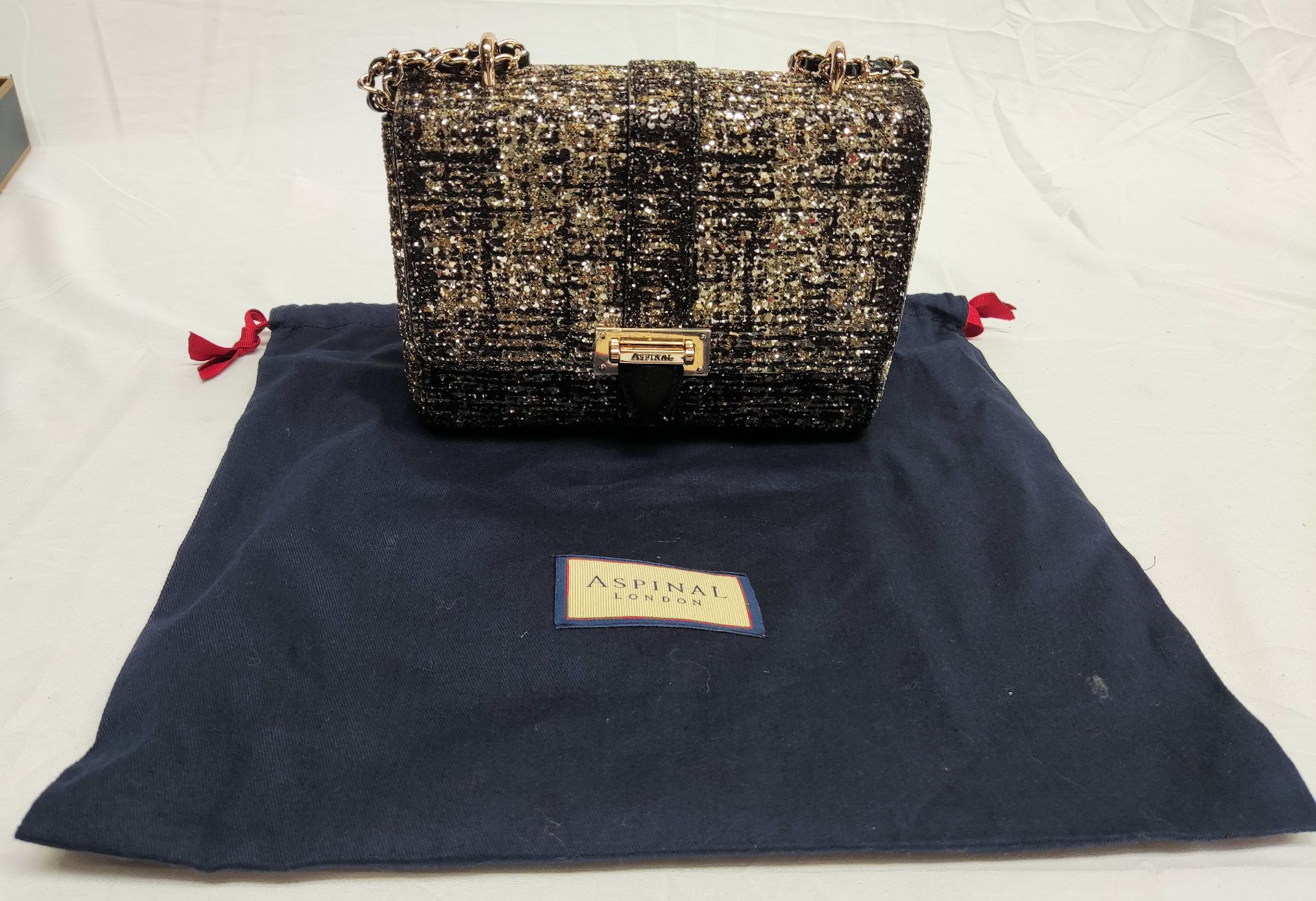 1 x ASPINAL OF LONDON Lottie Bag With Glitter Finish - Boxed - Original RRP £595 - Ref: 7268436/ - Image 7 of 16