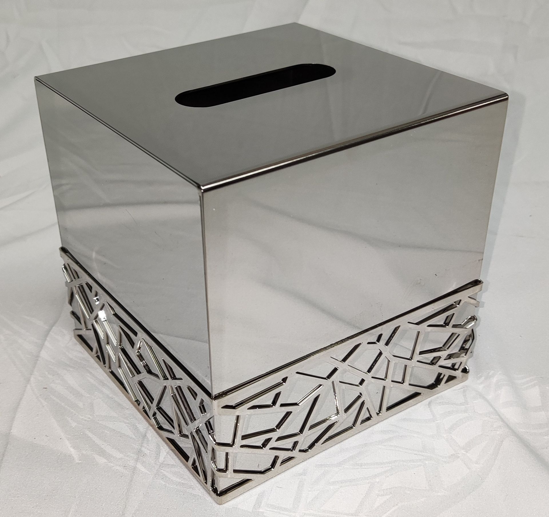 1 x VILLARI Hiroito Square Tissue Box - Chrome Plated - Boxed - Original RRP £529 - Ref: 6125321/ - Image 8 of 17