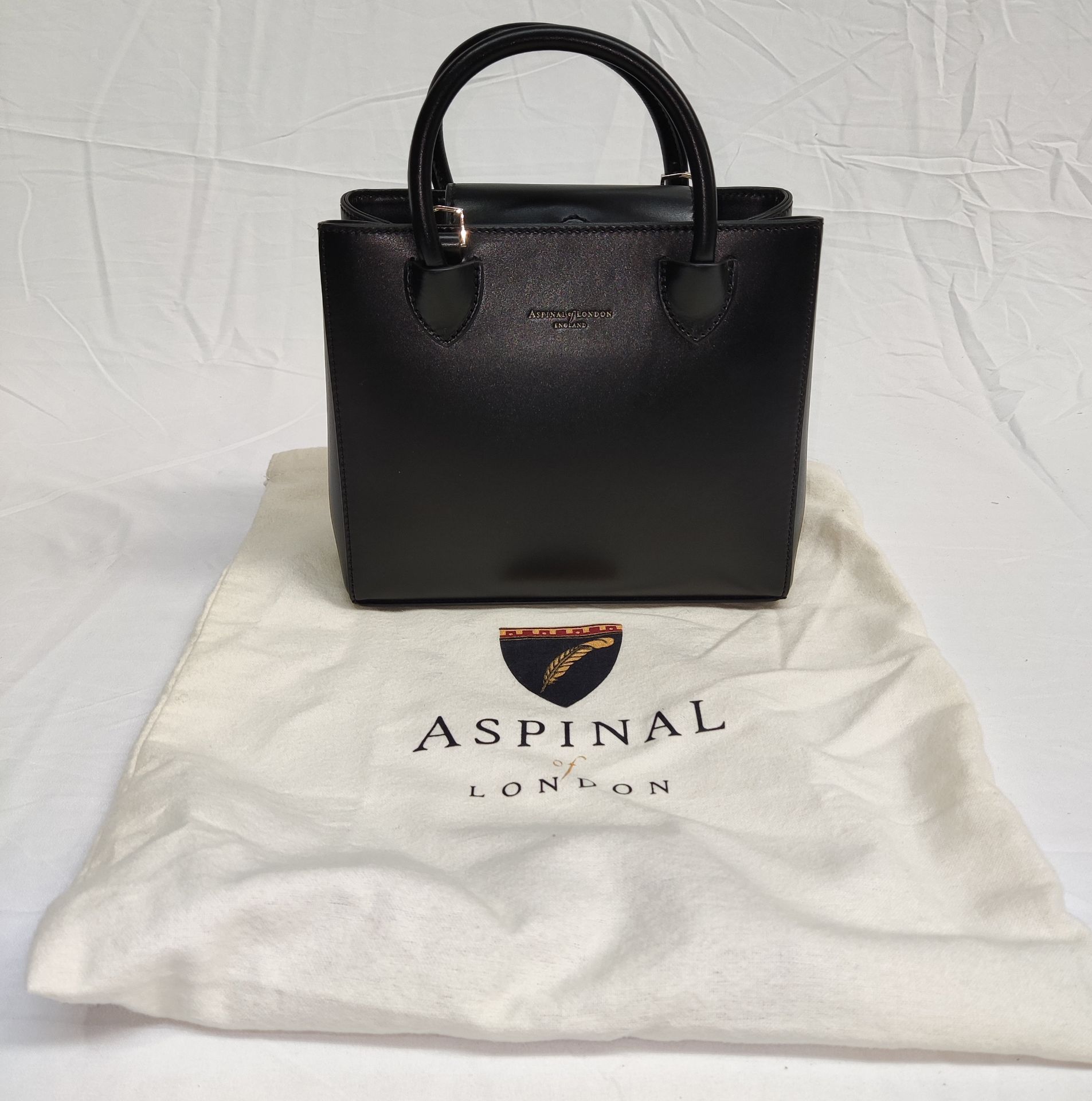 1 x ASPINAL OF LONDON Mini Madison Tote In Smooth Black - Boxed - Original RRP £495 - Ref: 7242894/ - Image 5 of 20