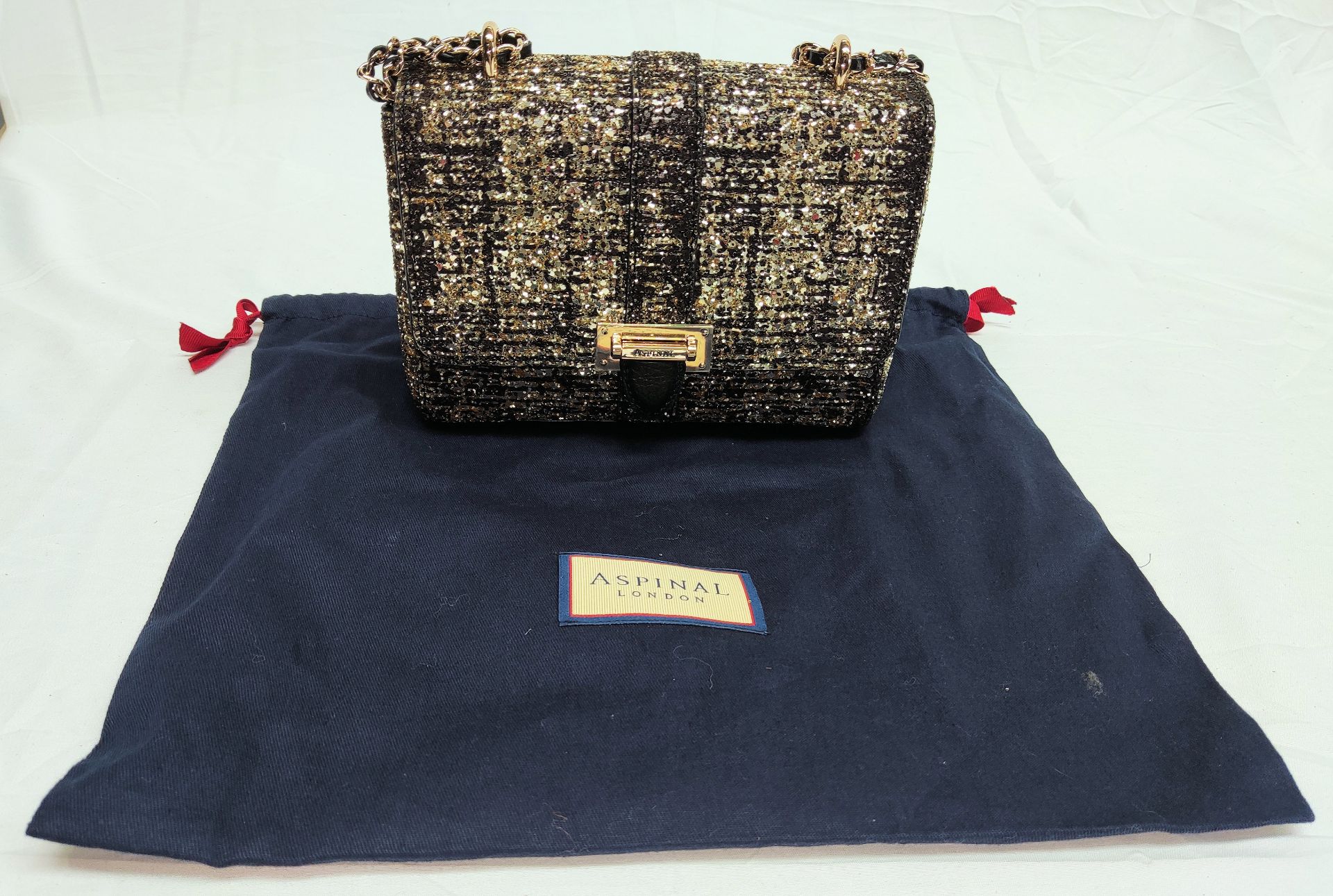 1 x ASPINAL OF LONDON Lottie Bag With Glitter Finish - Boxed - Original RRP £595 - Ref: 7268436/ - Image 8 of 16